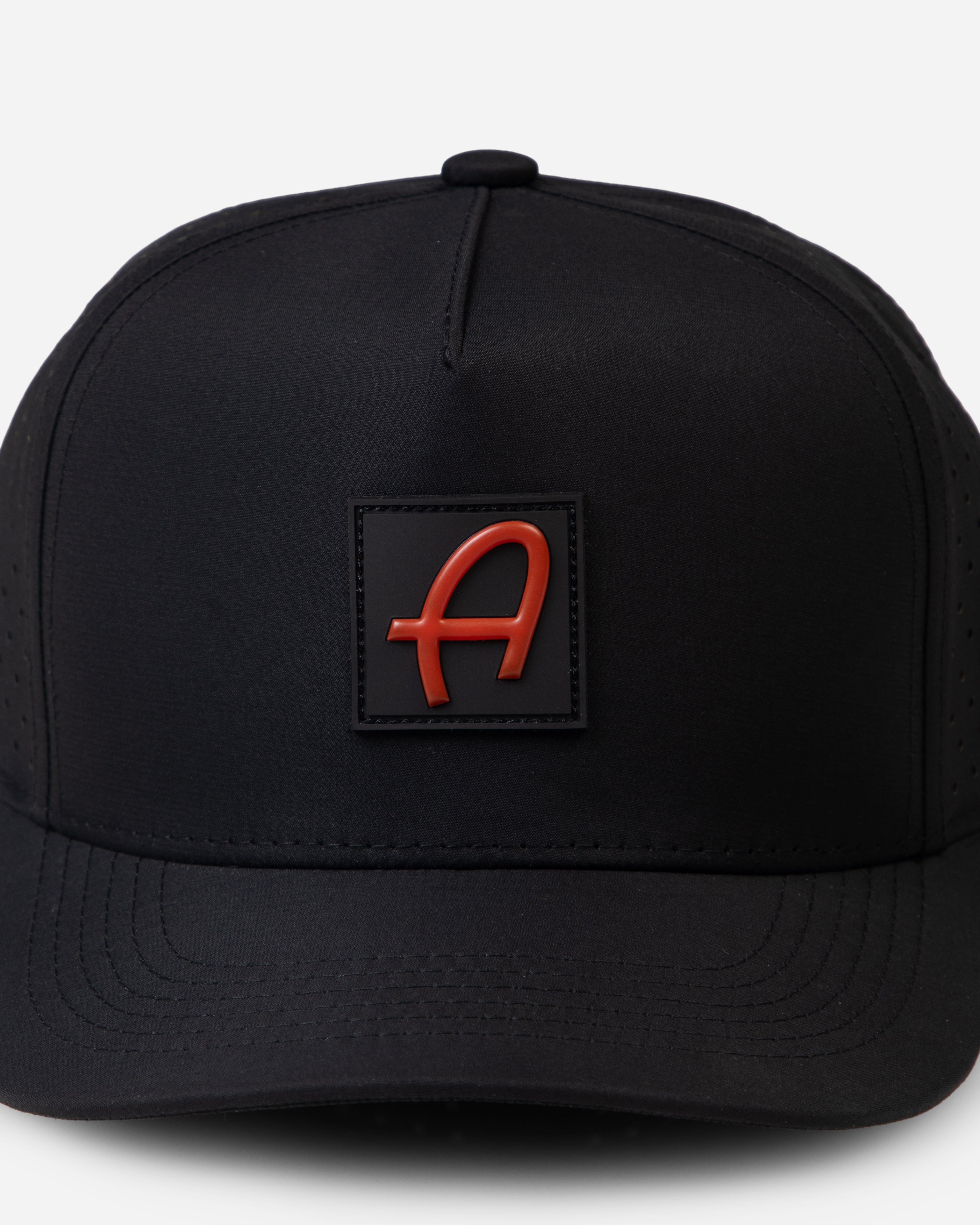Adam's Performance Snapback Hat - Black & Red