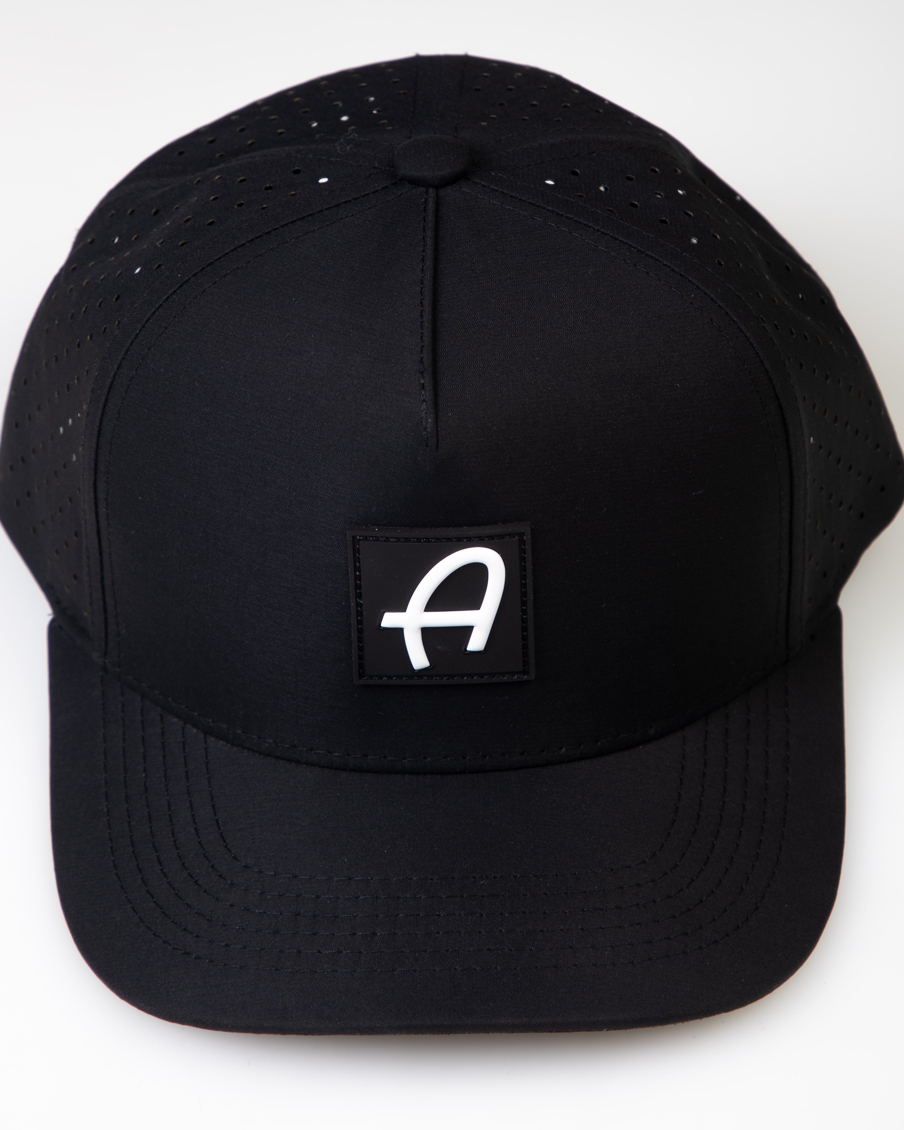 Adam's Performance Snapback Hat - Black & White