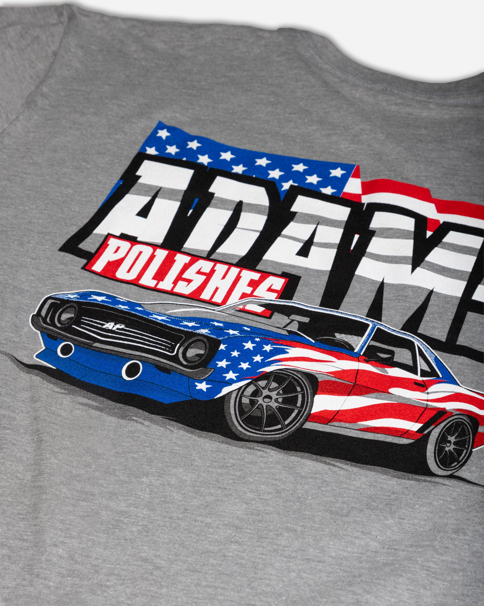 Adam's 4th of July Grey Car T-Shirt 2026