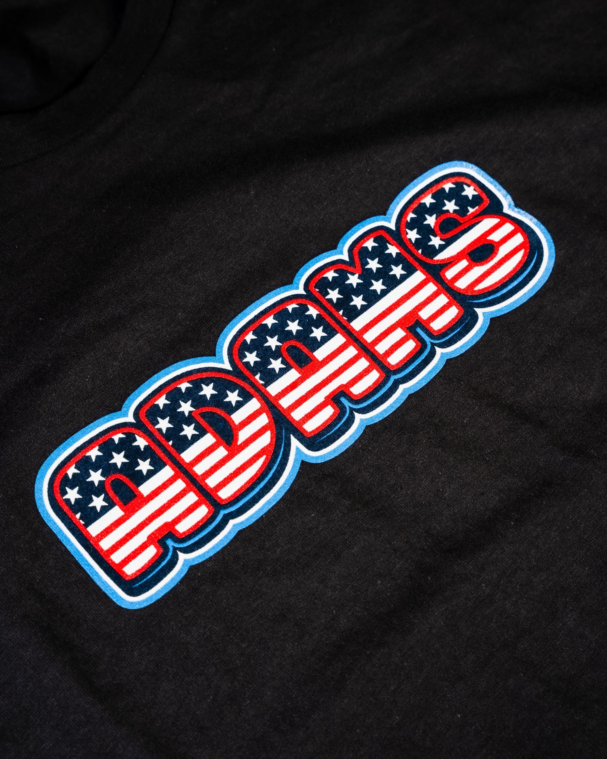 Adam's American Flag Text T-Shirt