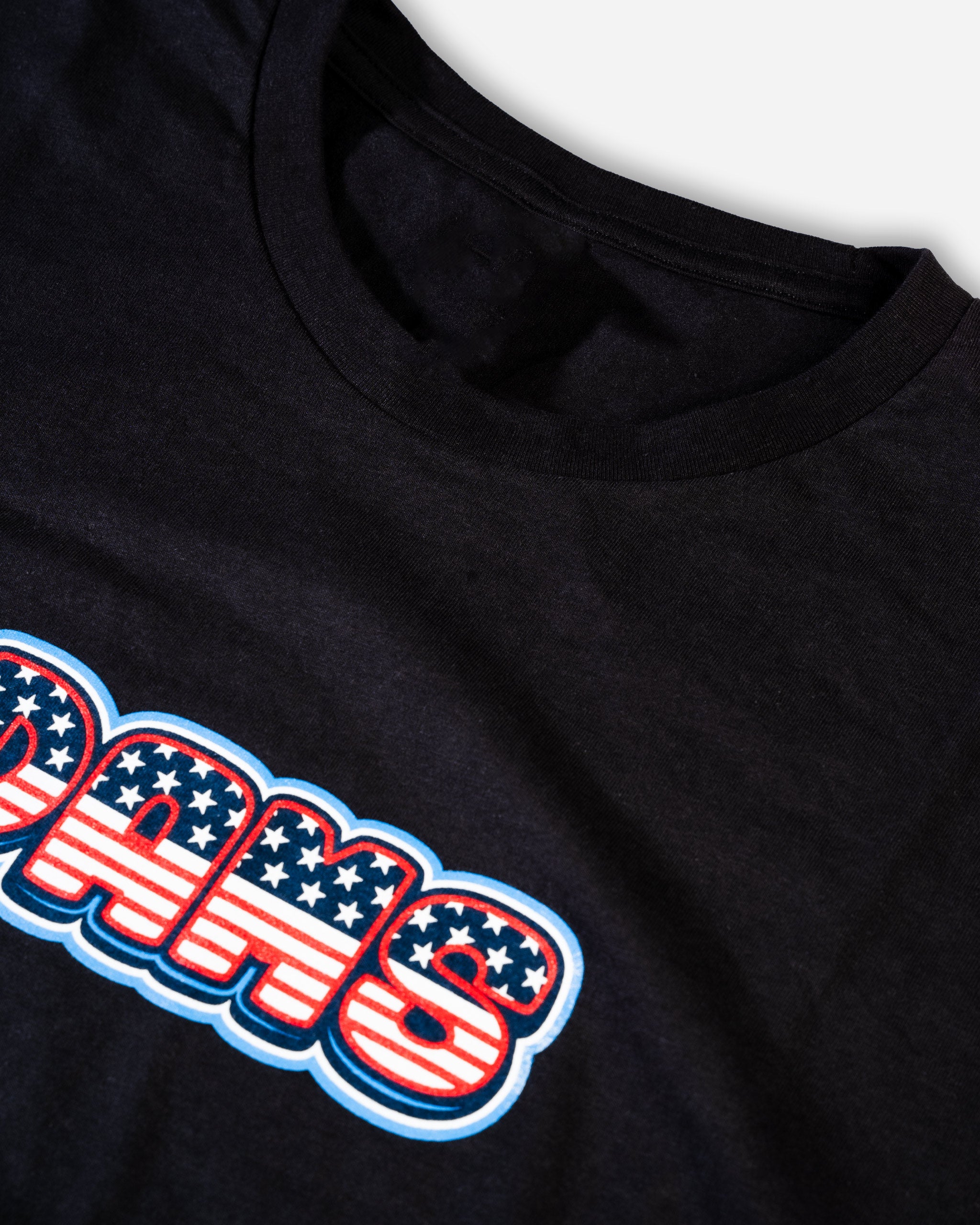 Adam's American Flag Text T-Shirt