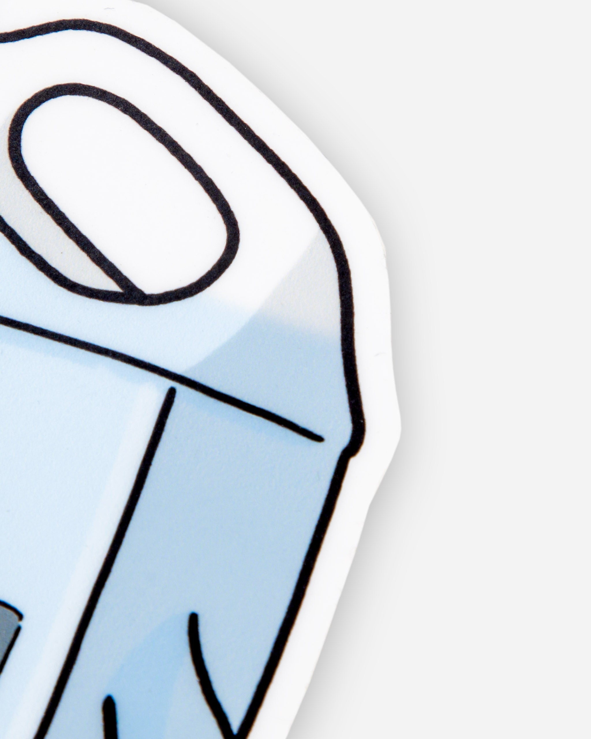 Adam's Cartoon Face Car Shampoo Gallon Sticker