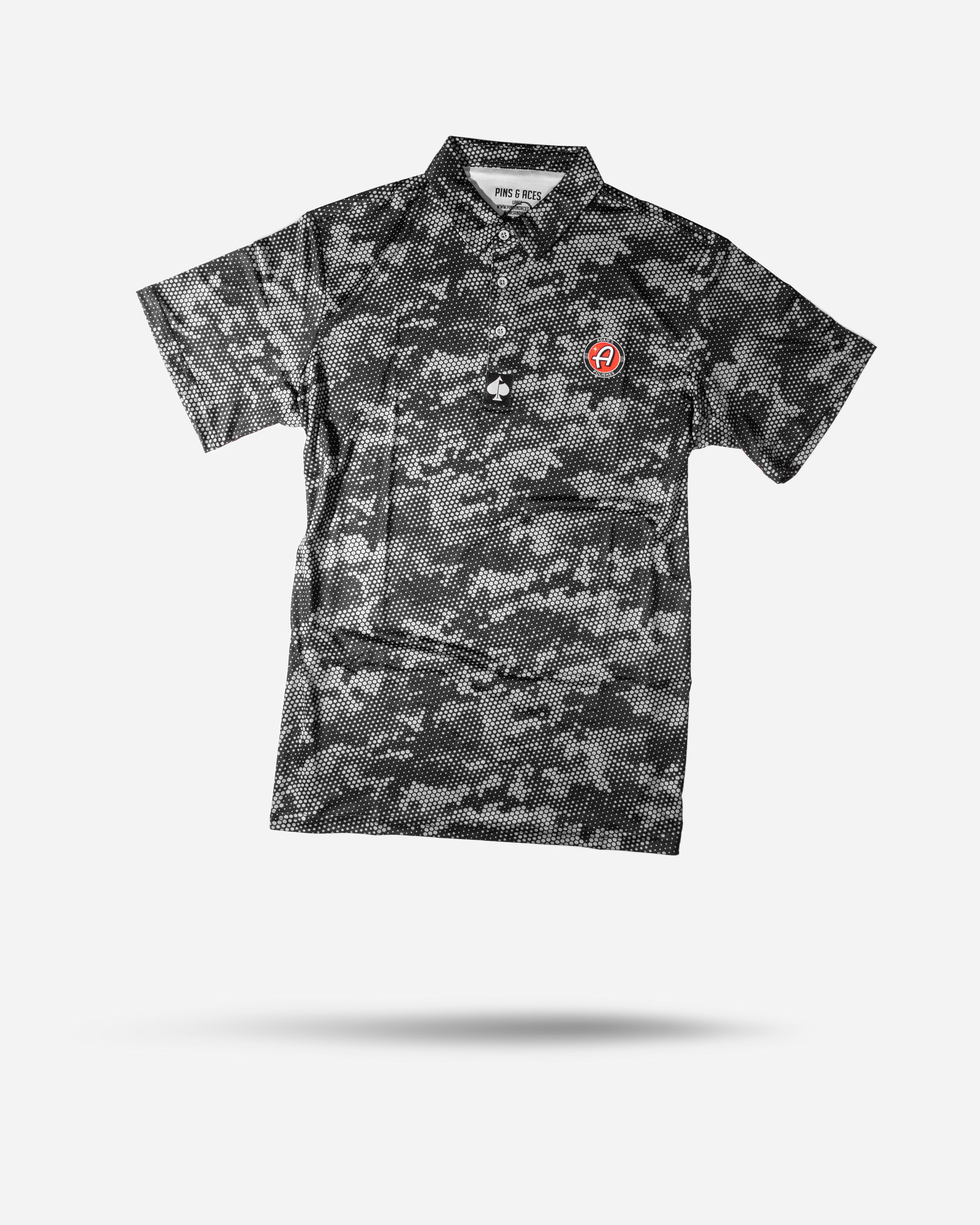 Adam's x Pins & Aces Black Camo Polo