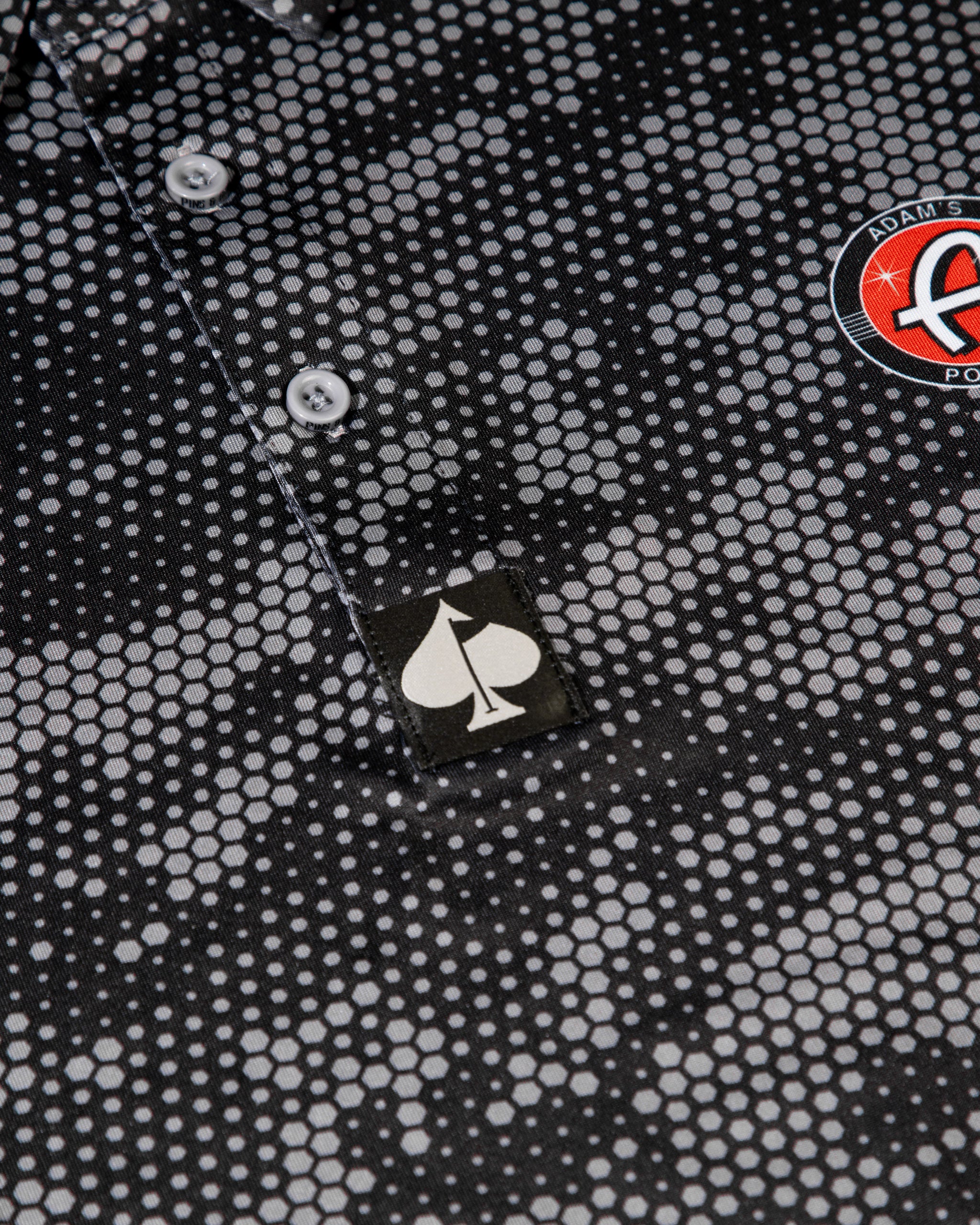 Adam's x Pins & Aces Black Camo Polo