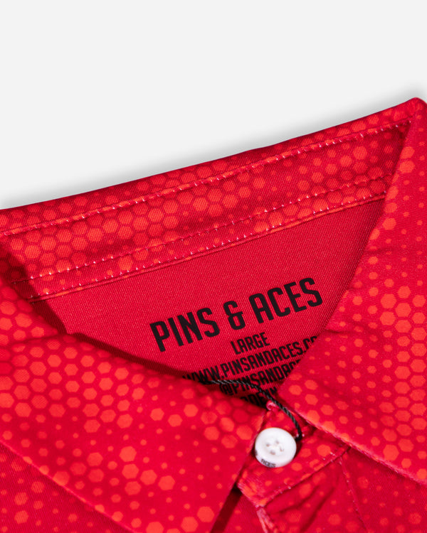 Adam's x Pins & Aces Red Camo Polo