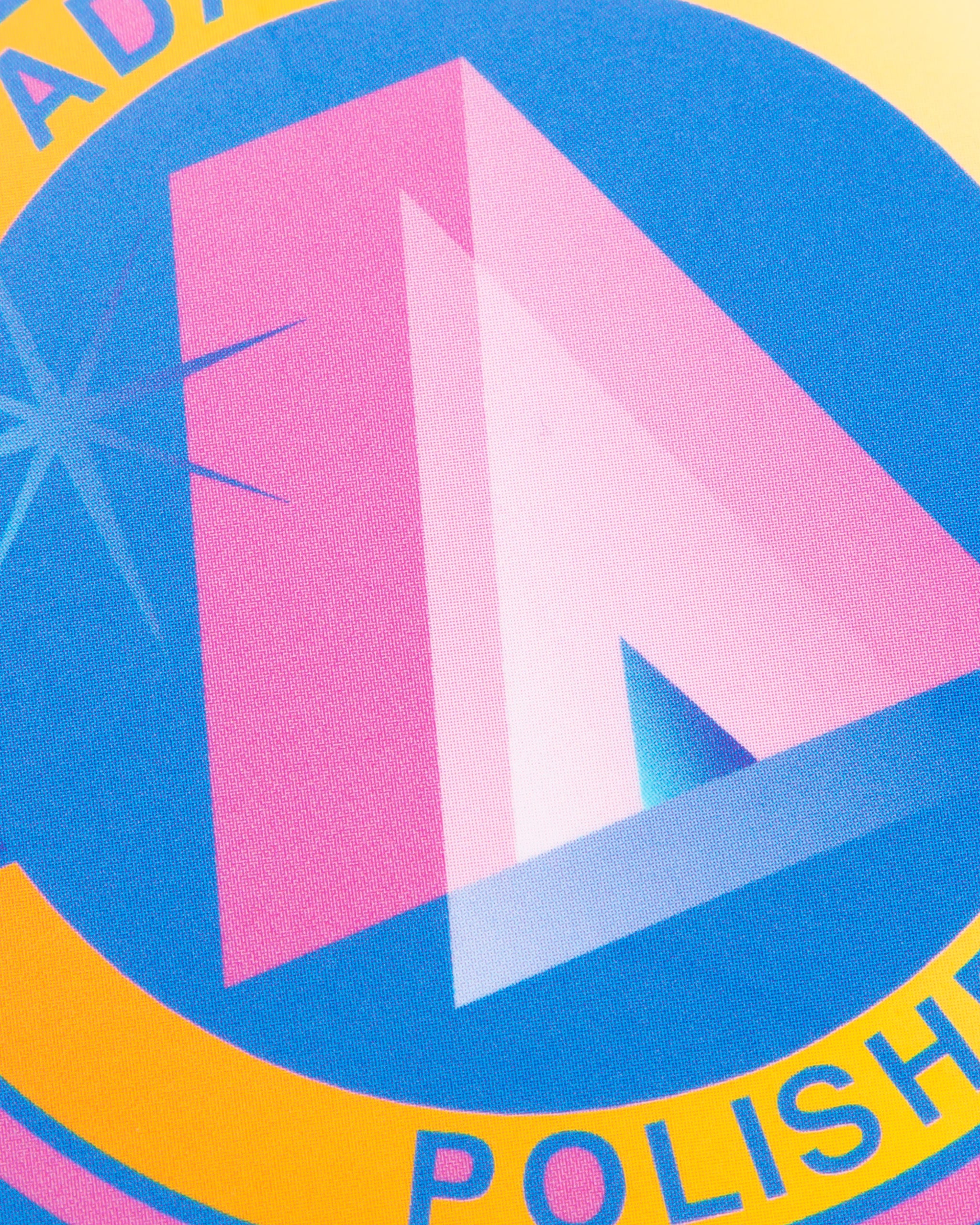 Adam's Blue Art Deco Sticker 3"