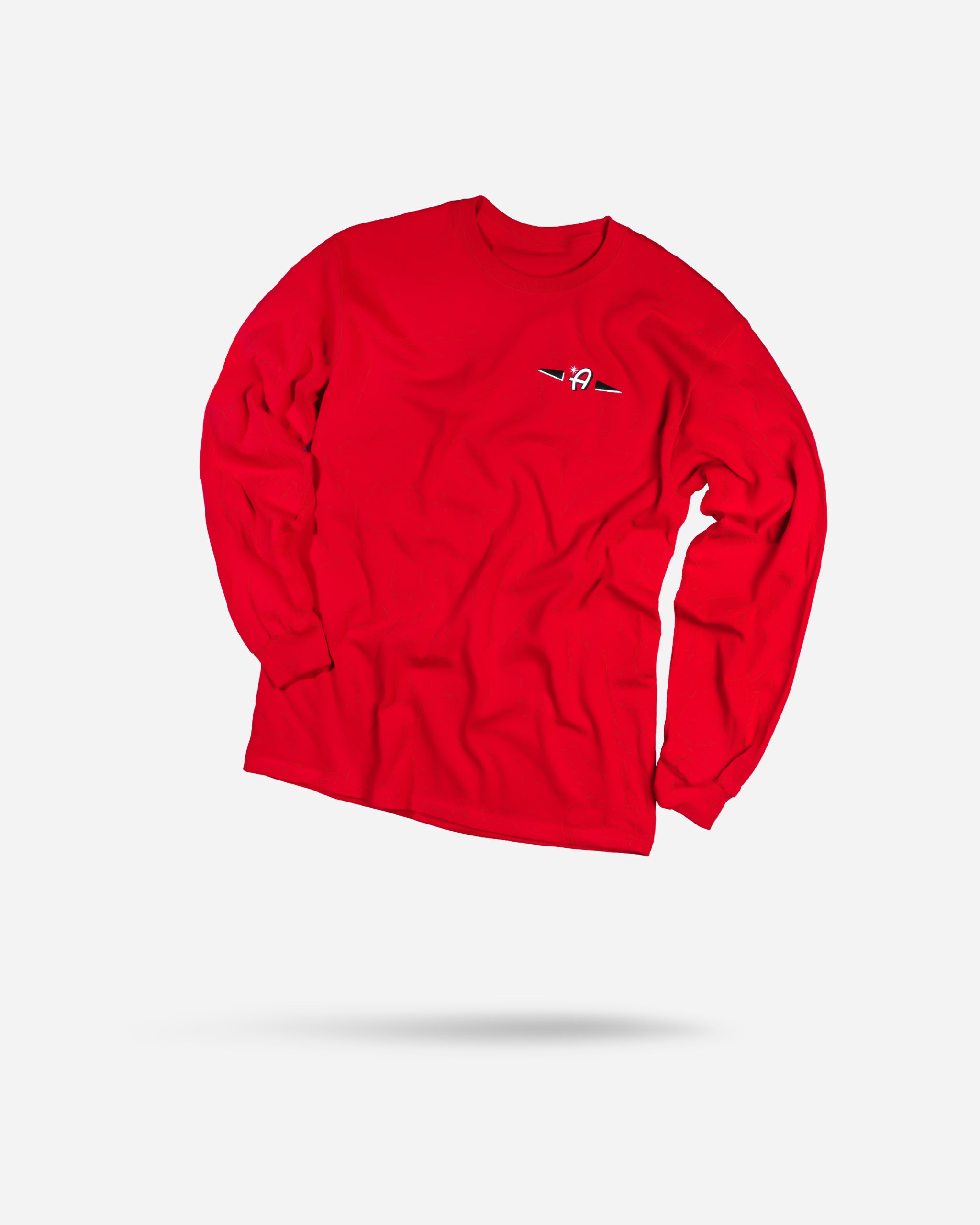Adam's Red Long Sleeve Classic Logo T-Shirt