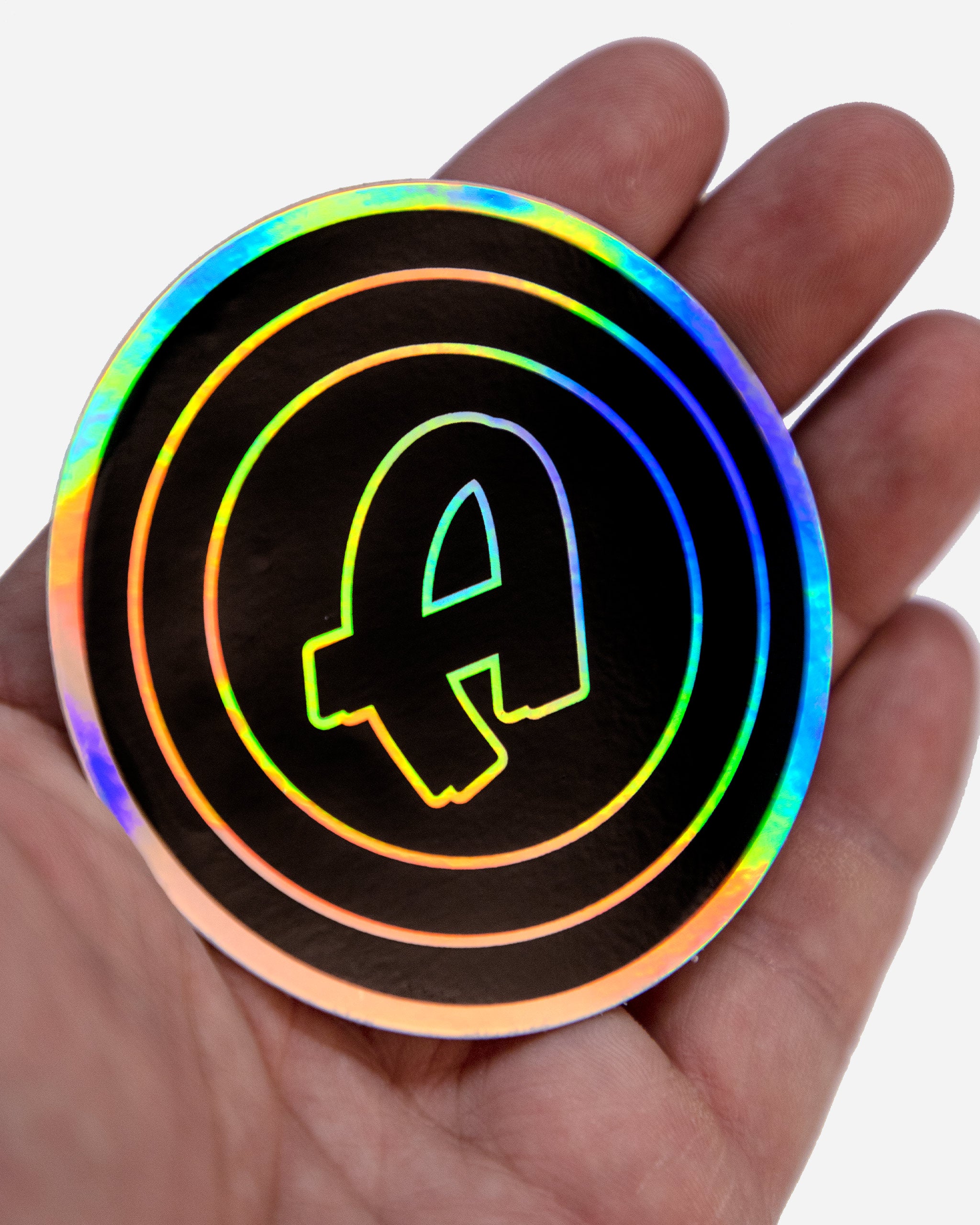 Adam's 3" Black Holographic Sticker