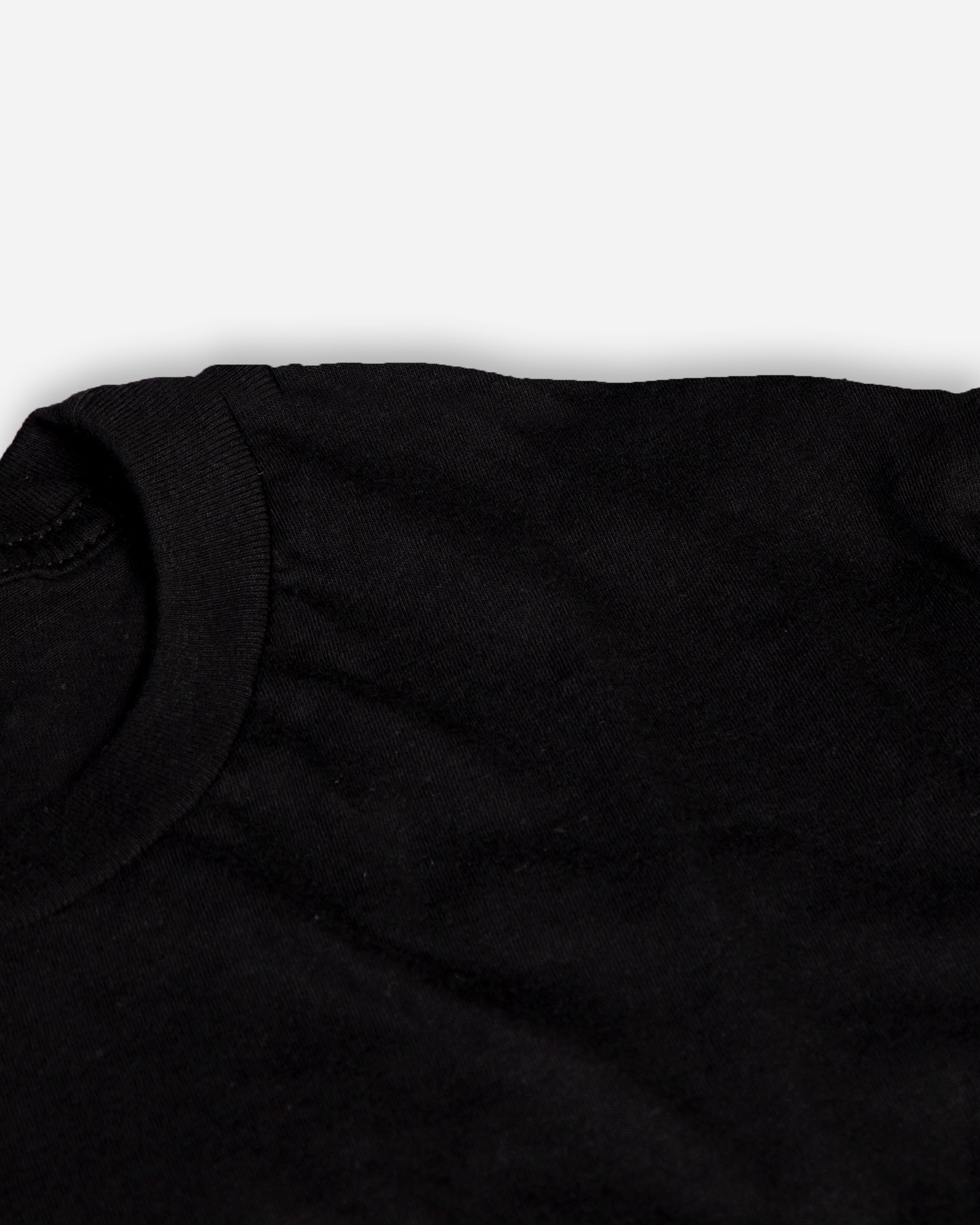 Adam's Brushed Logo Black T-Shirt - Red Logo