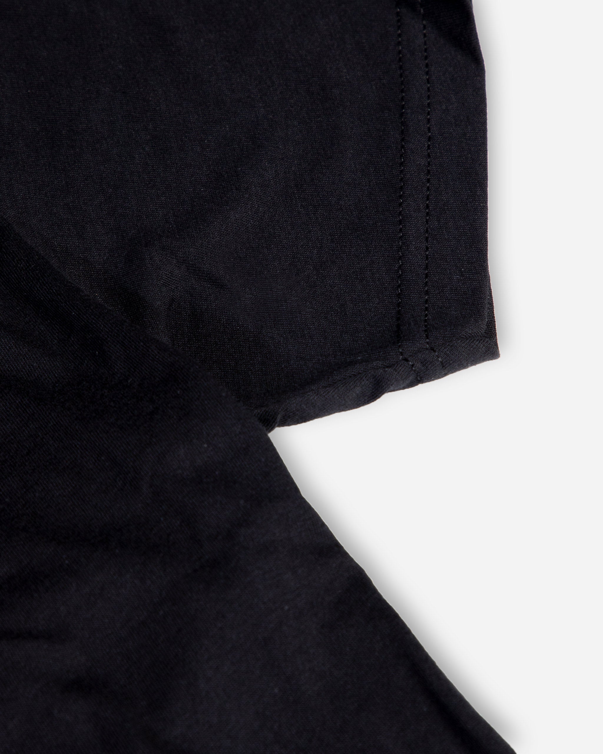 Adam's Brushed Logo Black T-Shirt - Red Logo