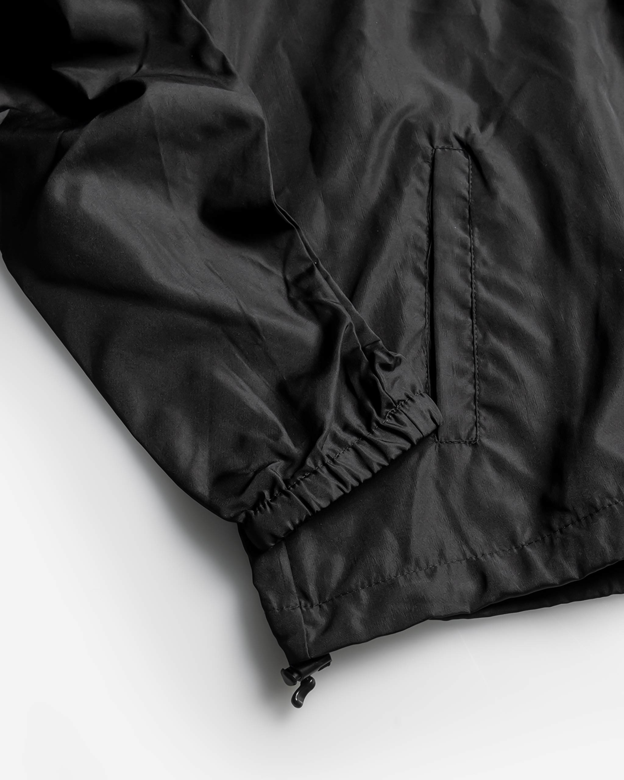 Adam's Black Brushed Logo Windbreaker