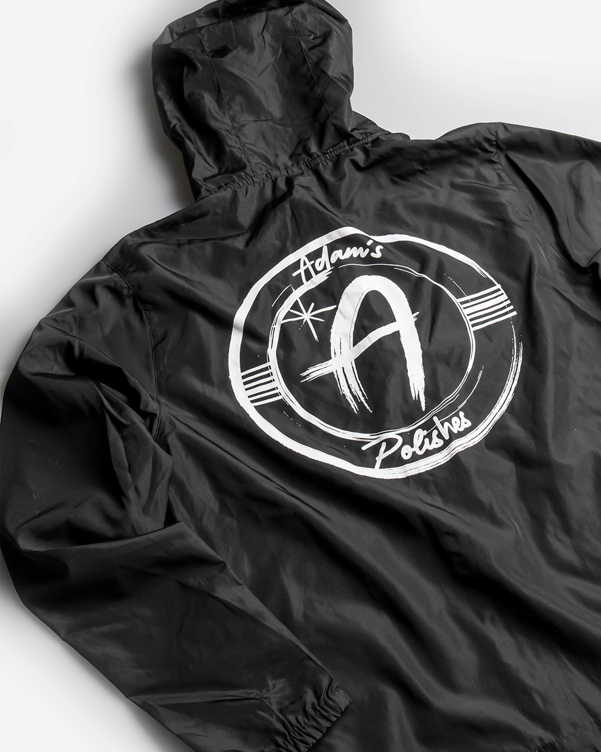 Adam's Black Brushed Logo Windbreaker