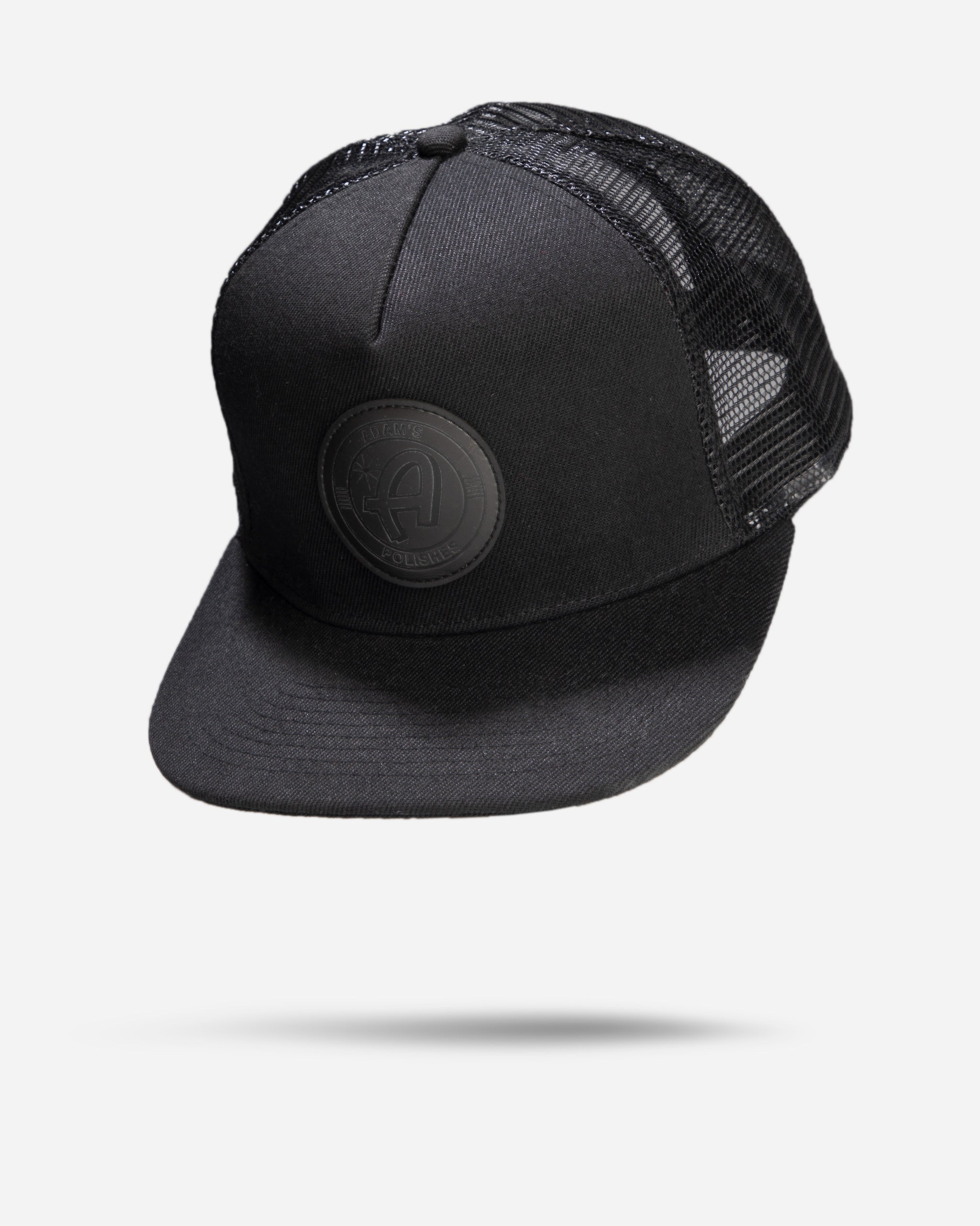 Adam's Black Trucker Hat - Black Patch