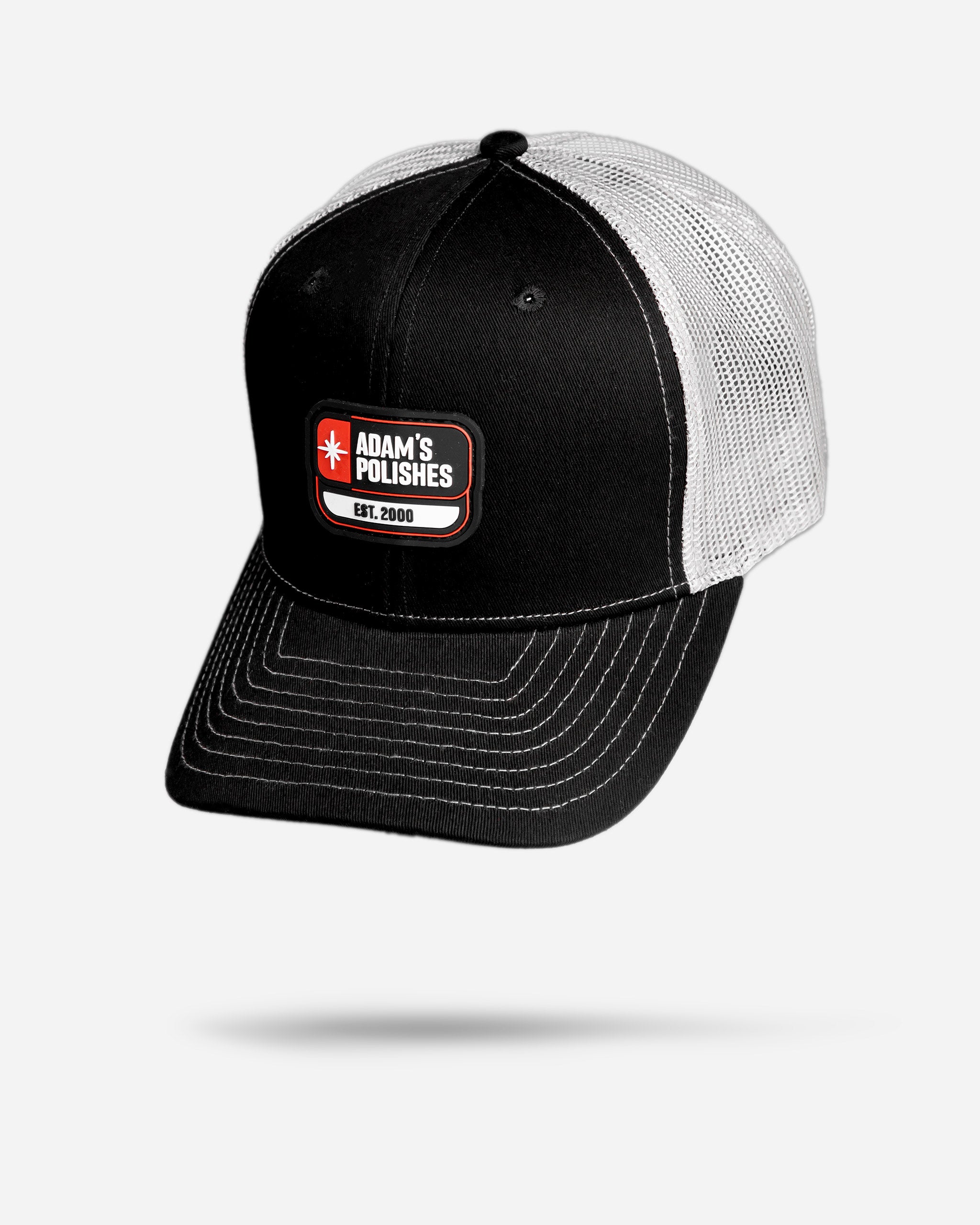 Adam's Shine Patch Black & Grey Mesh Trucker Hat