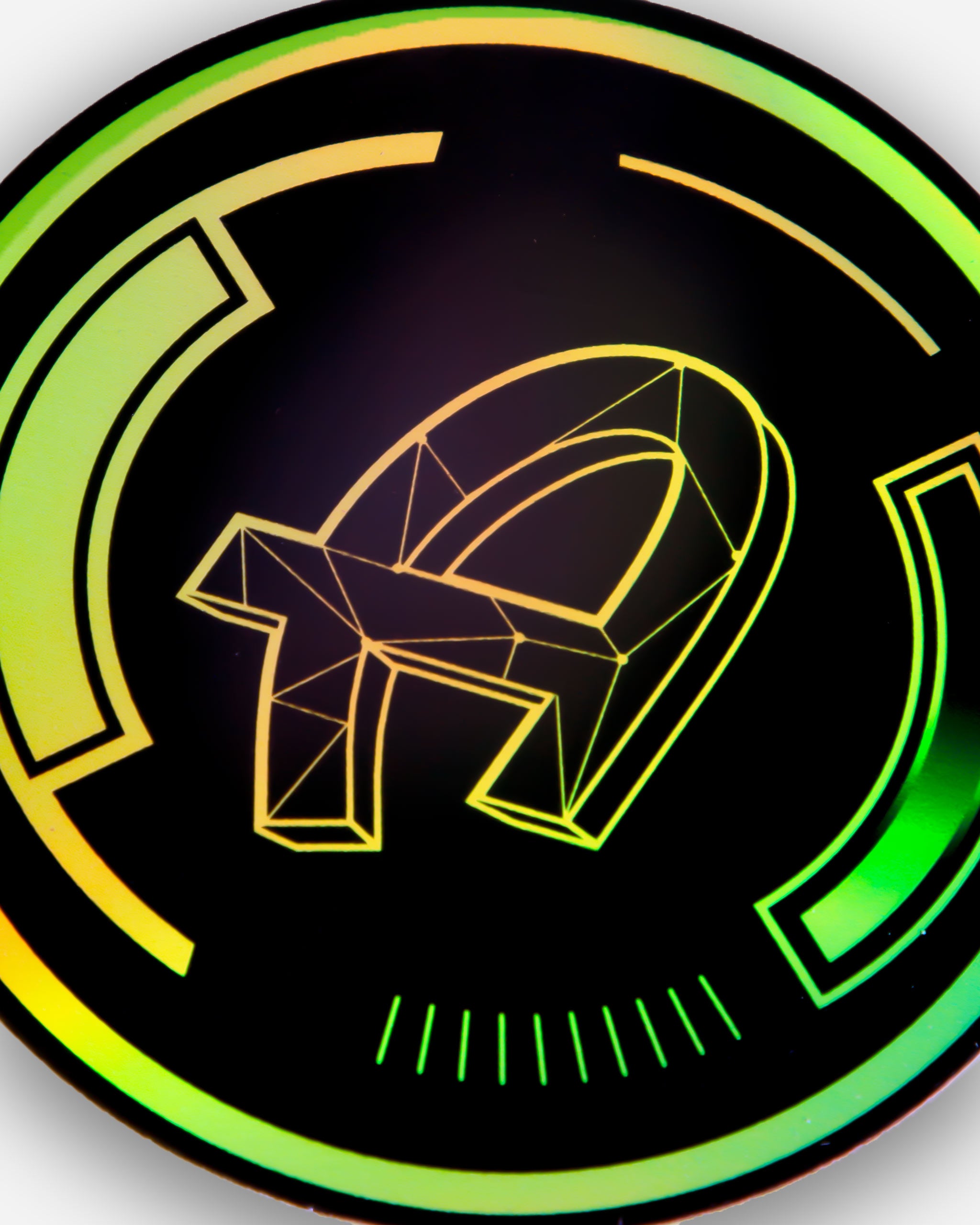 Adam's Cyber Circle Logo Holographic Sticker