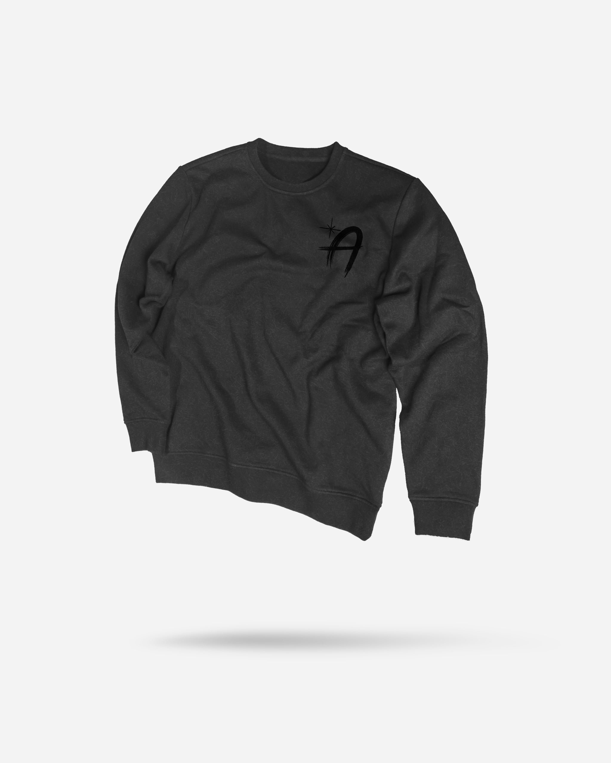 Adam's Grey Brushed Logo Crewneck