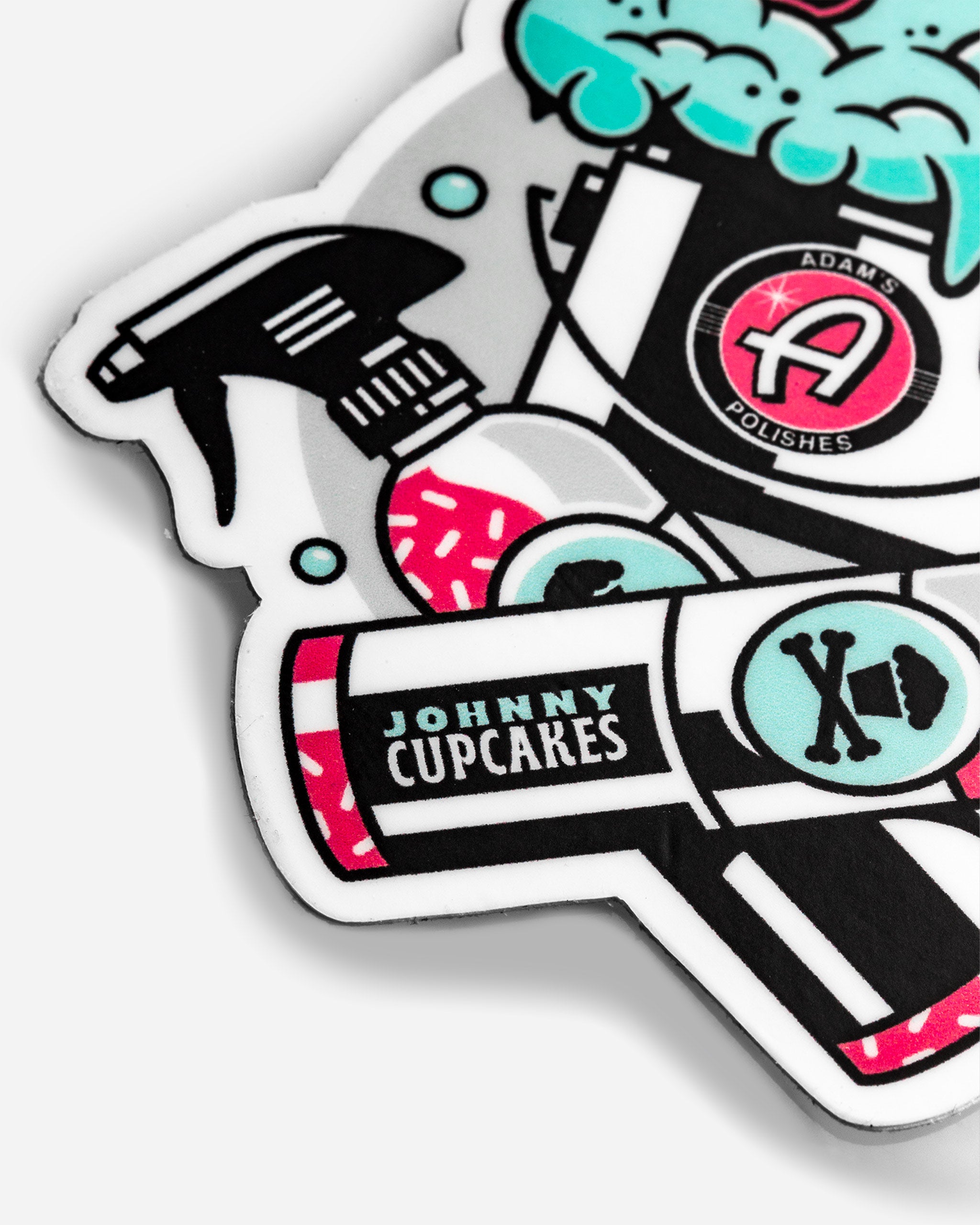 Adam's Polishes x Johnny Cupcakes Grey Bucket Cupcake Sticker