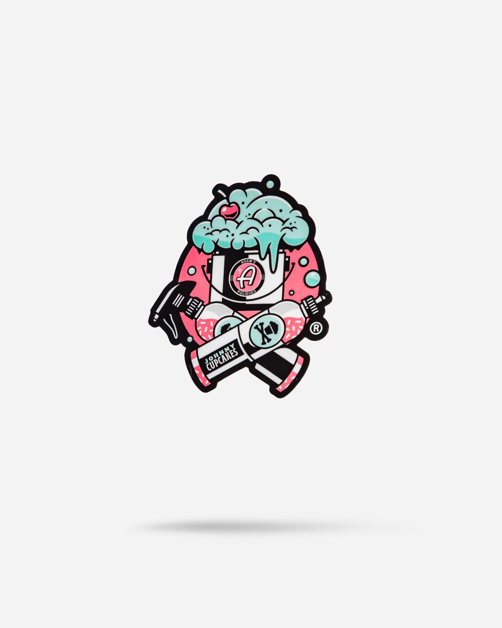 Adam's Polishes x Johnny Cupcakes Pink Bucket Cupcake Sticker