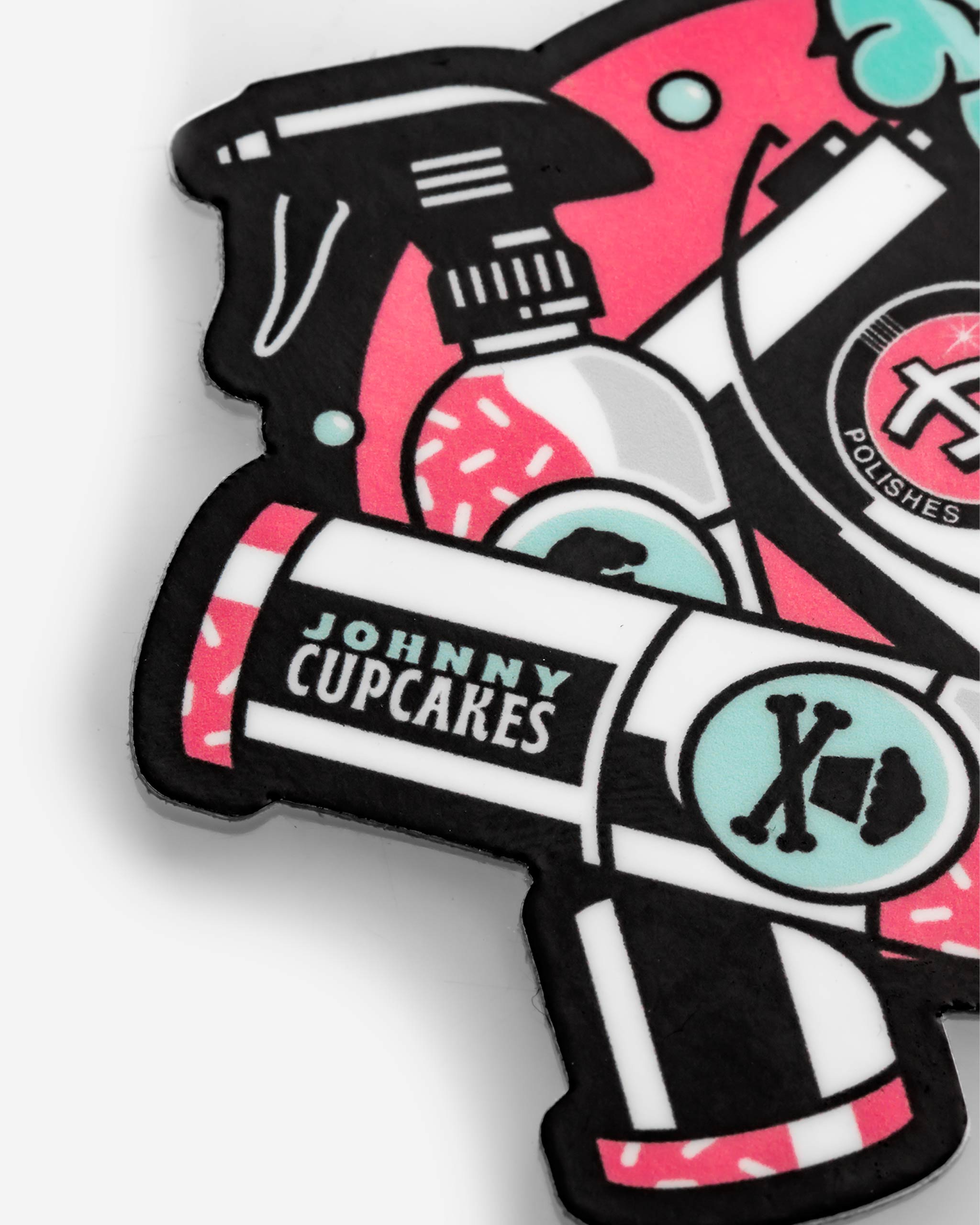 Adam's Polishes x Johnny Cupcakes Pink Bucket Cupcake Sticker