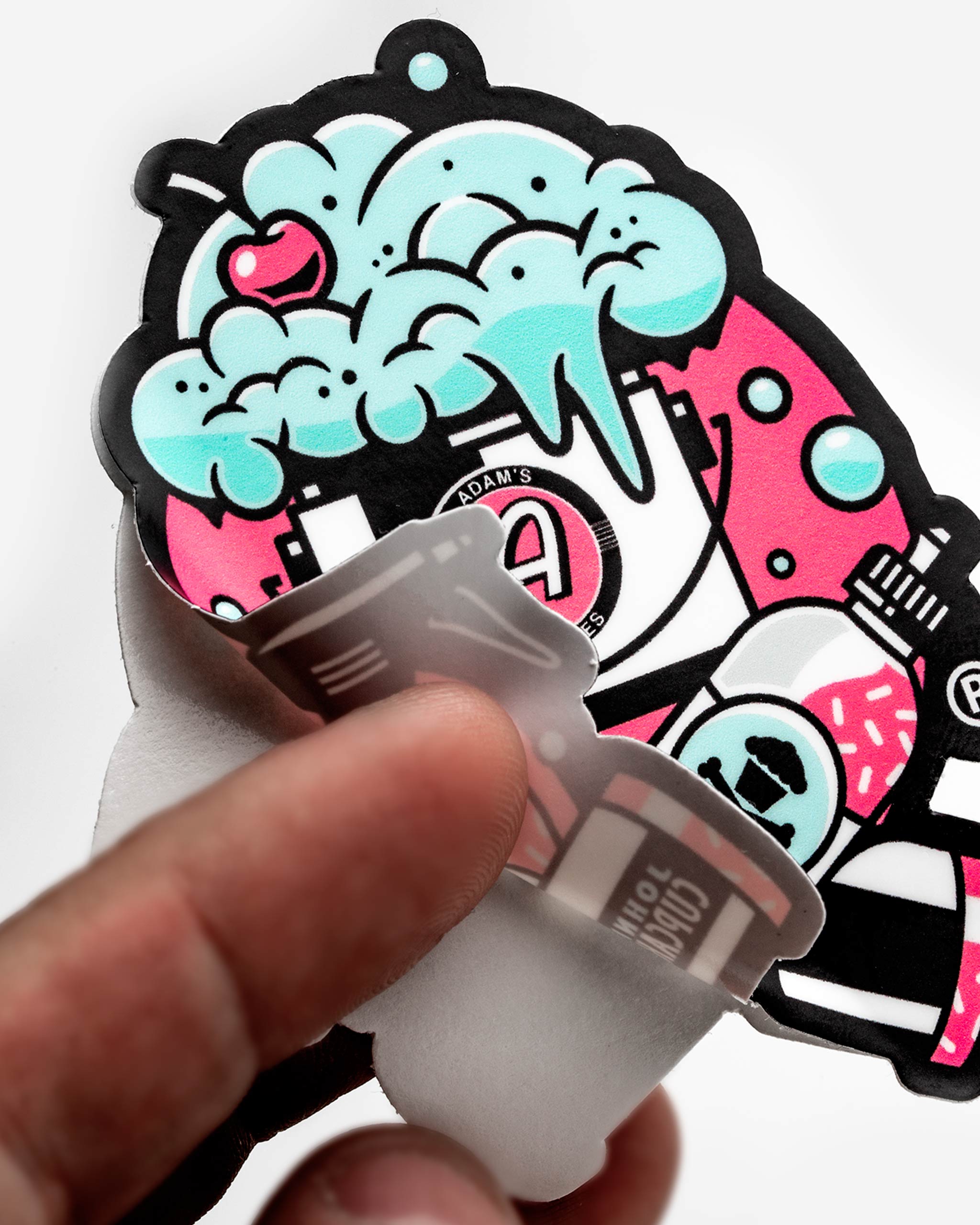 Adam's Polishes x Johnny Cupcakes Pink Bucket Cupcake Sticker