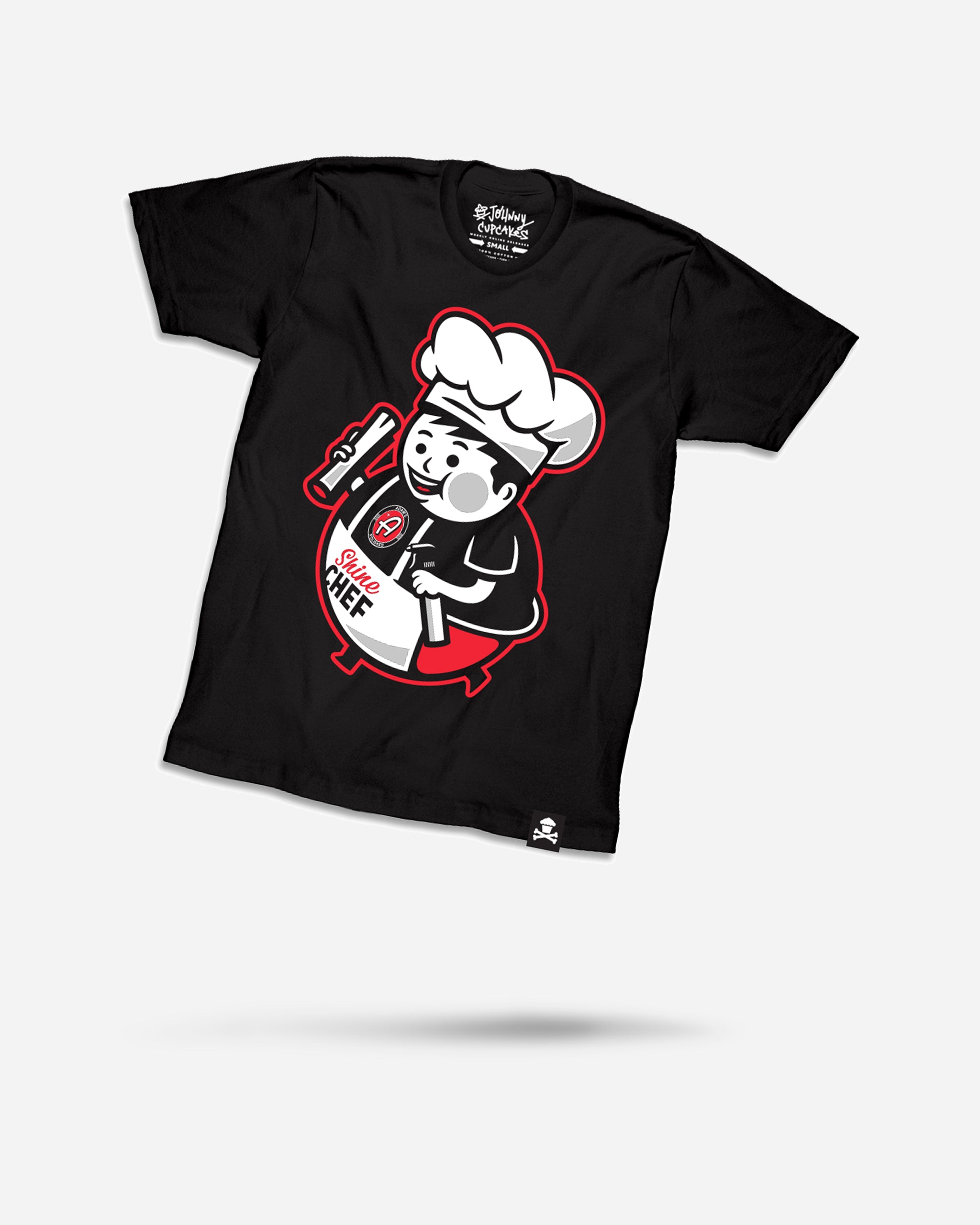 Adam's Polishes x Johnny Cupcakes Black Shine Chef T-Shirt