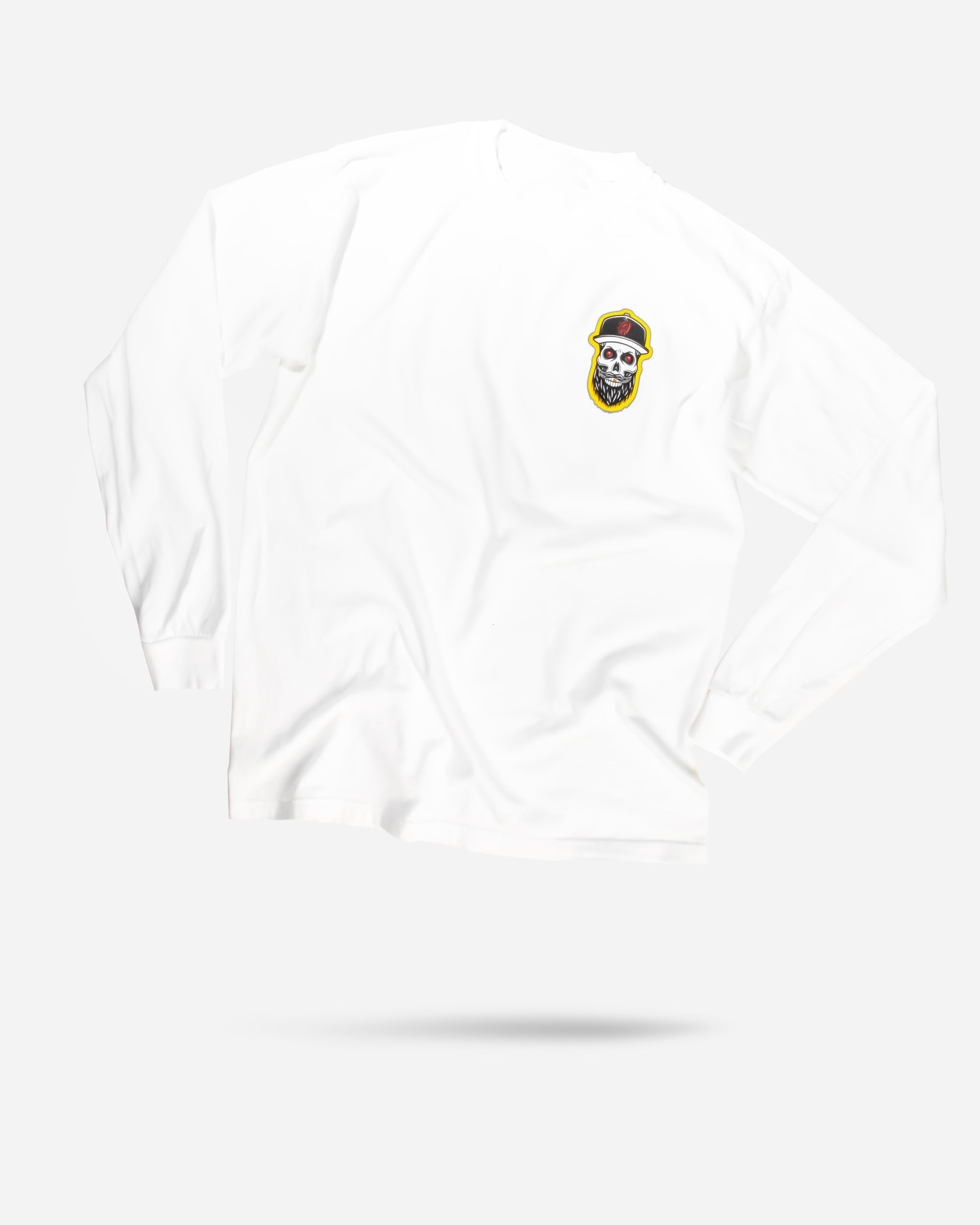 Adam's Skeleton White Long-Sleeve T-Shirt