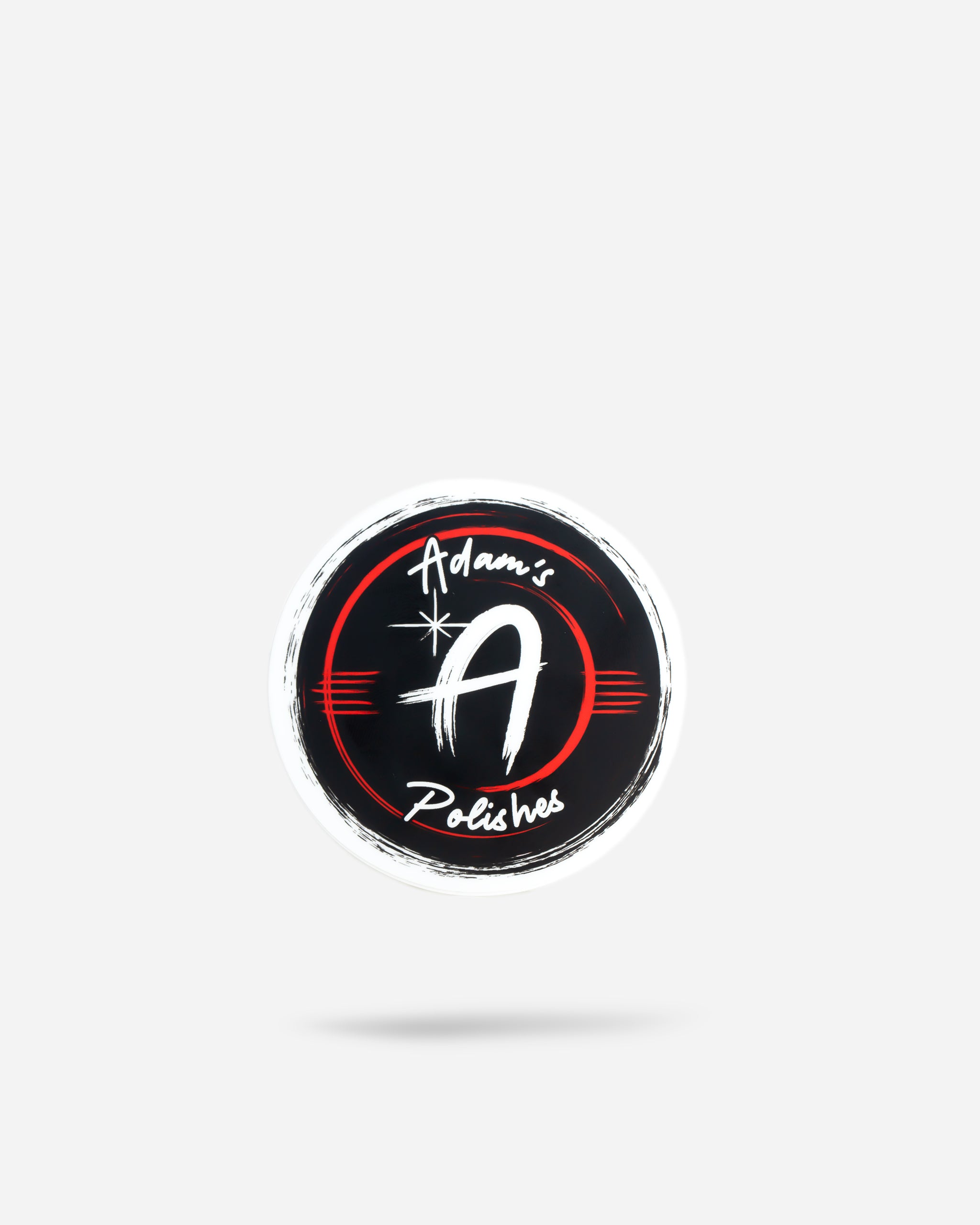 Adam's Red Brushed Logo Sticker 3"