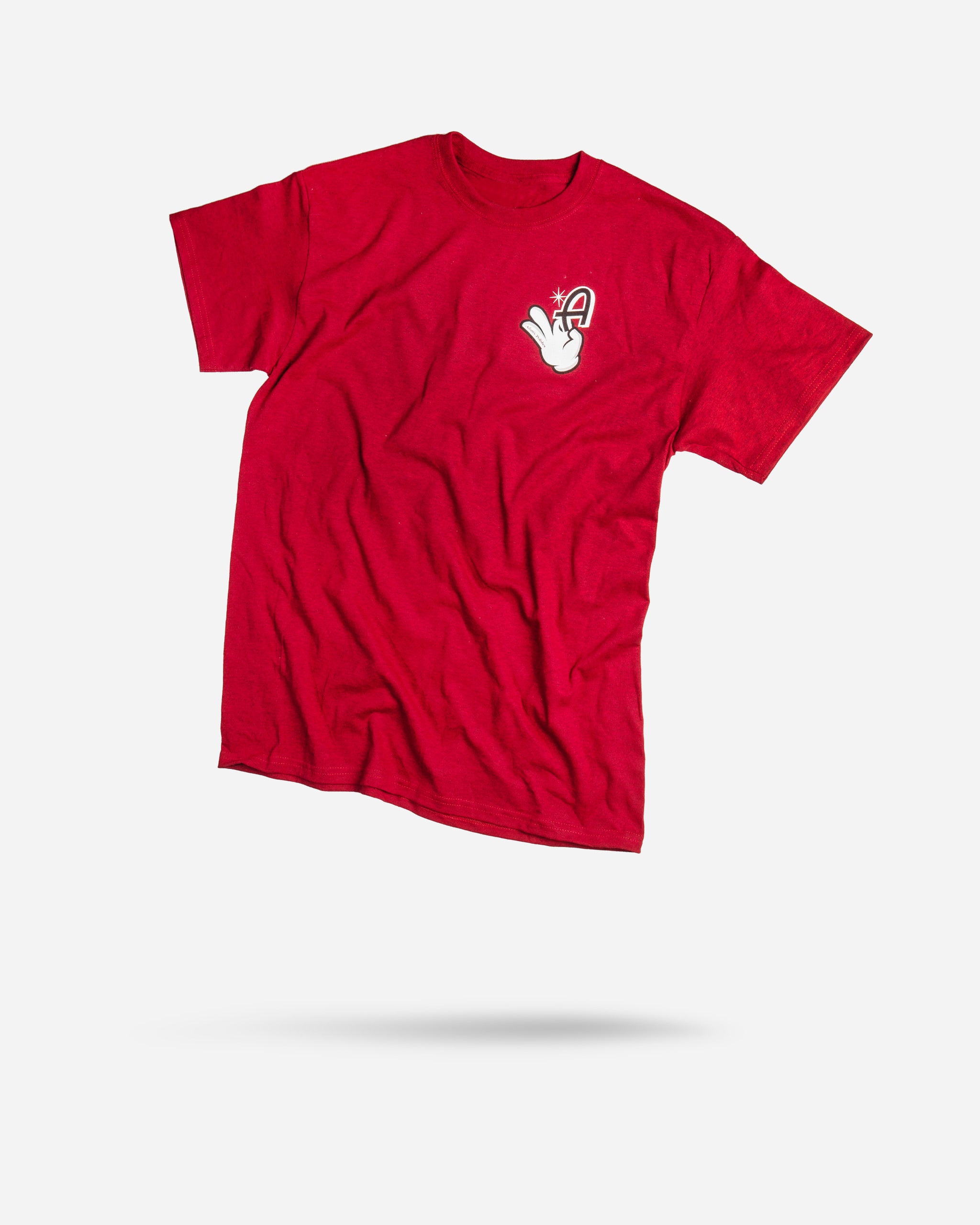 Adam's Red Cartoon Glove T-Shirt