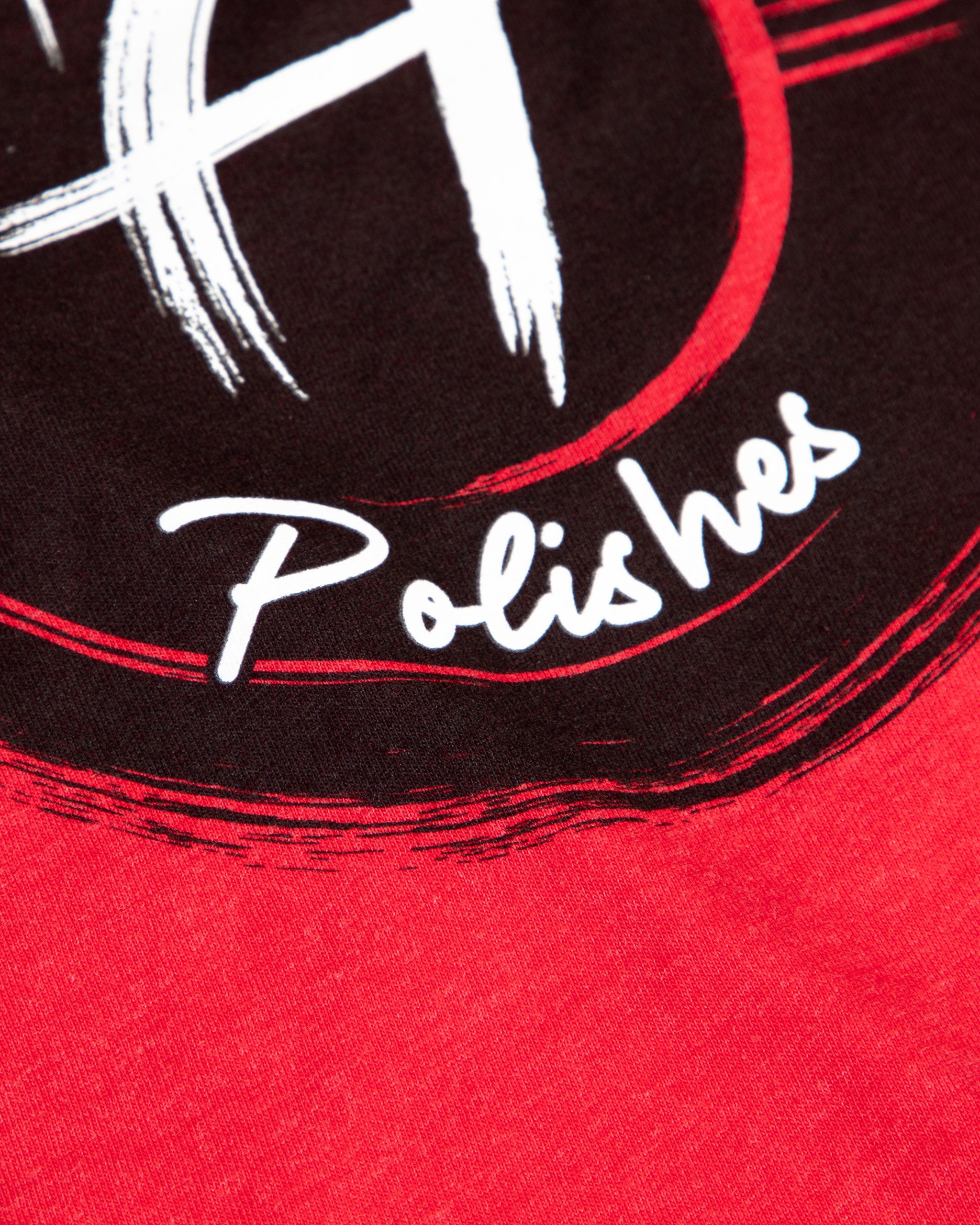 Adam's Brushed Logo Red T-Shirt - Black Logo