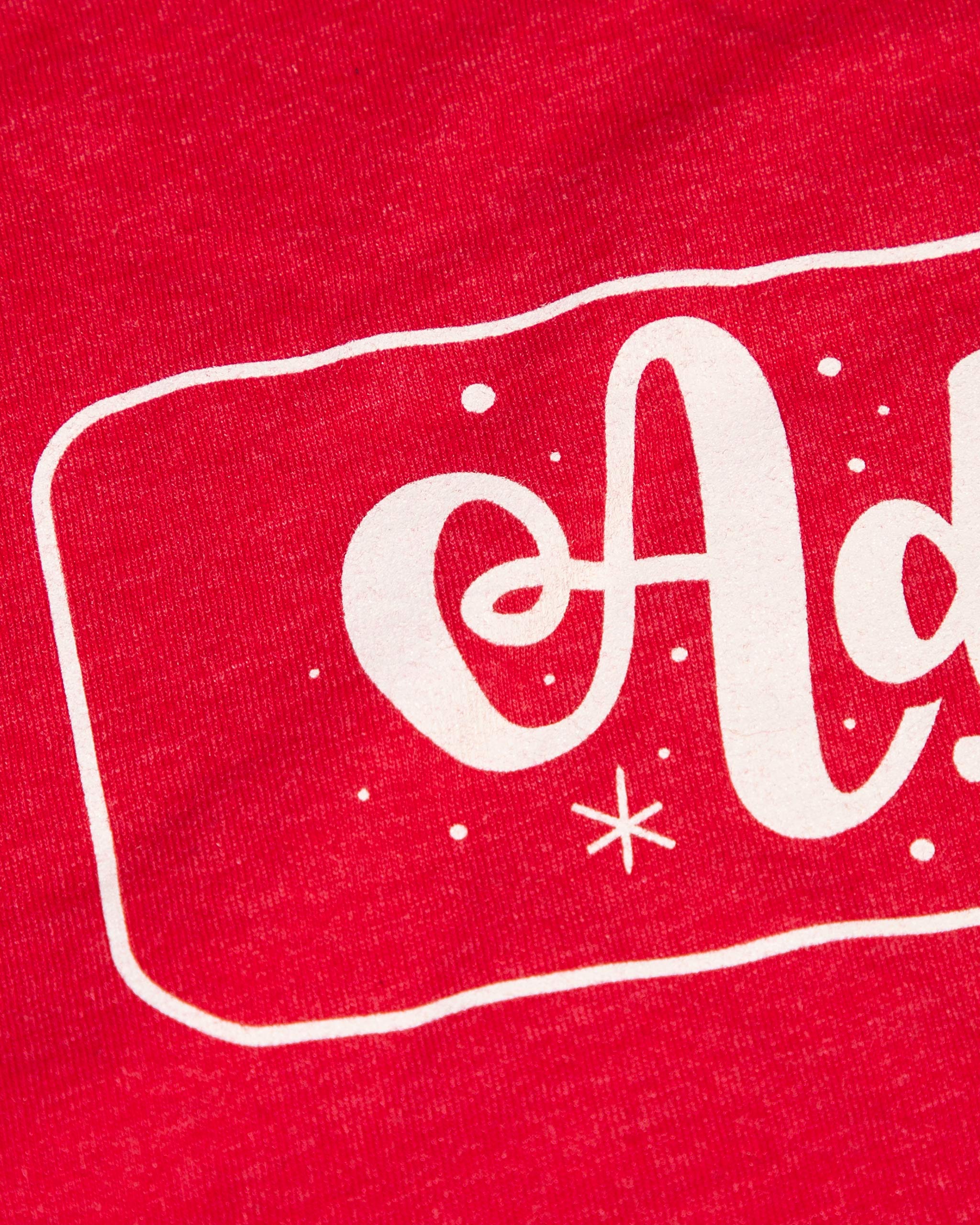 Adam's Red Holiday Text T-Shirt