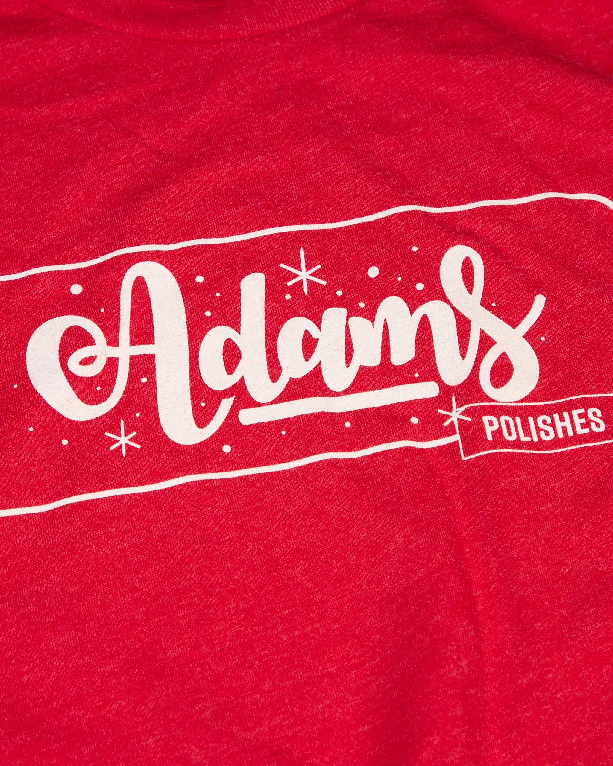 Adam's Red Holiday Text T-Shirt