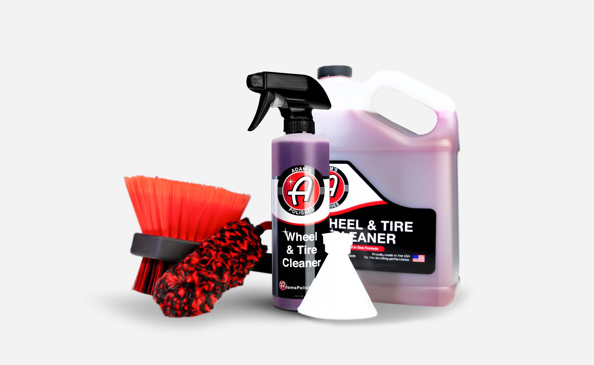 Adam's Wheel & Tire Brush Complete Kit