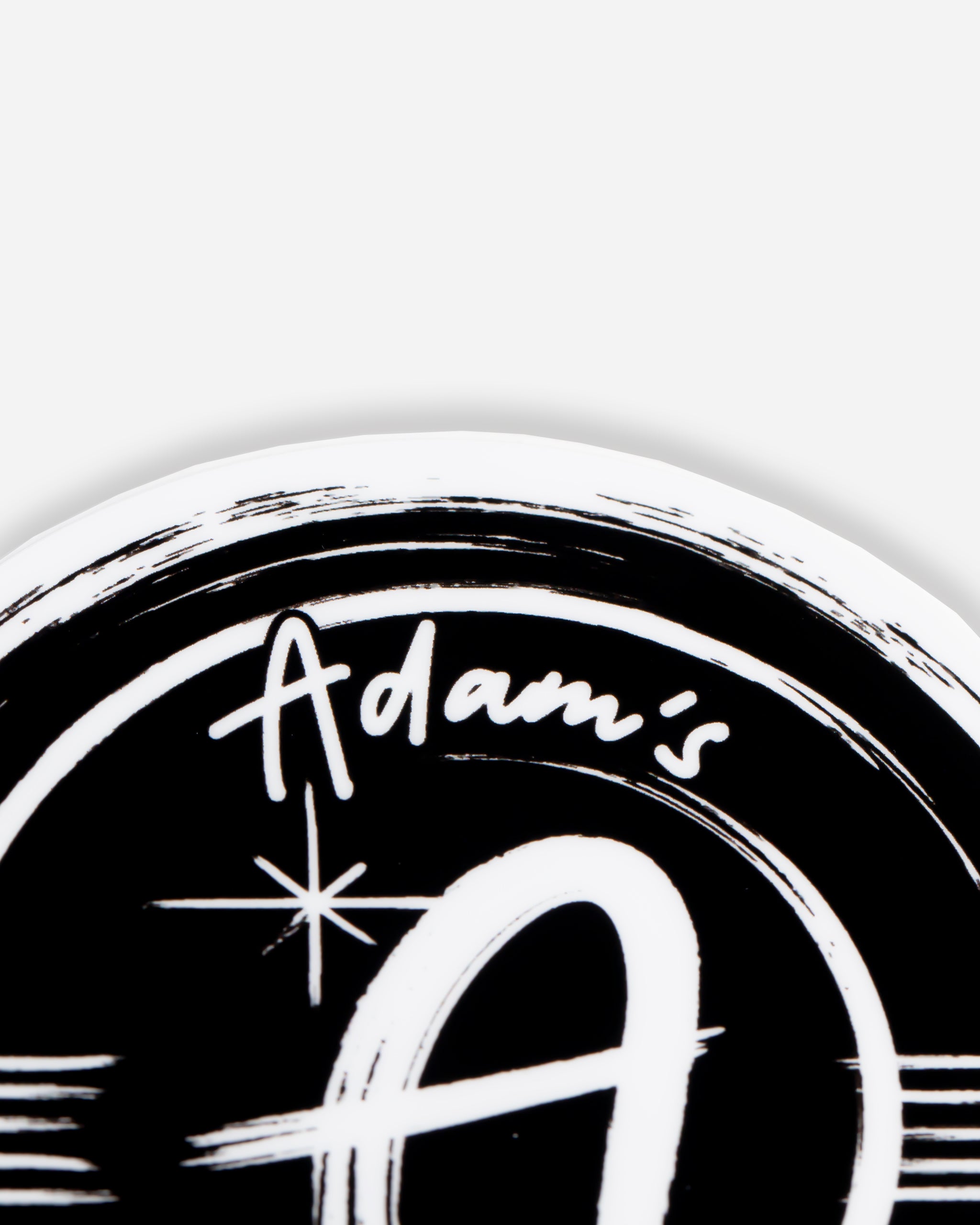 Adam's Black Brushed Logo Sticker 3"