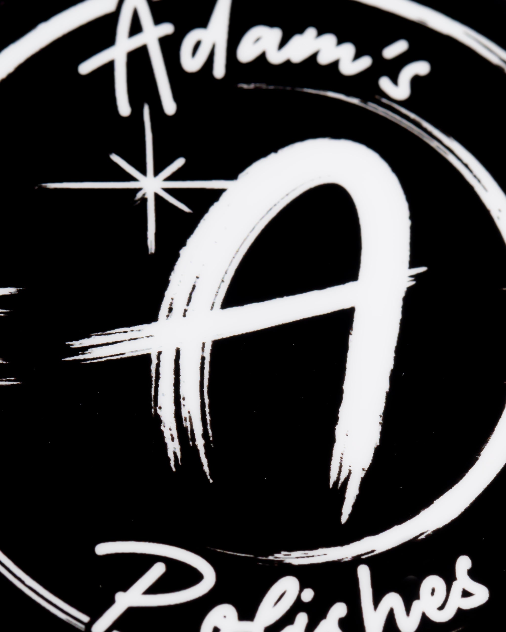 Adam's Black Brushed Logo Sticker 3"