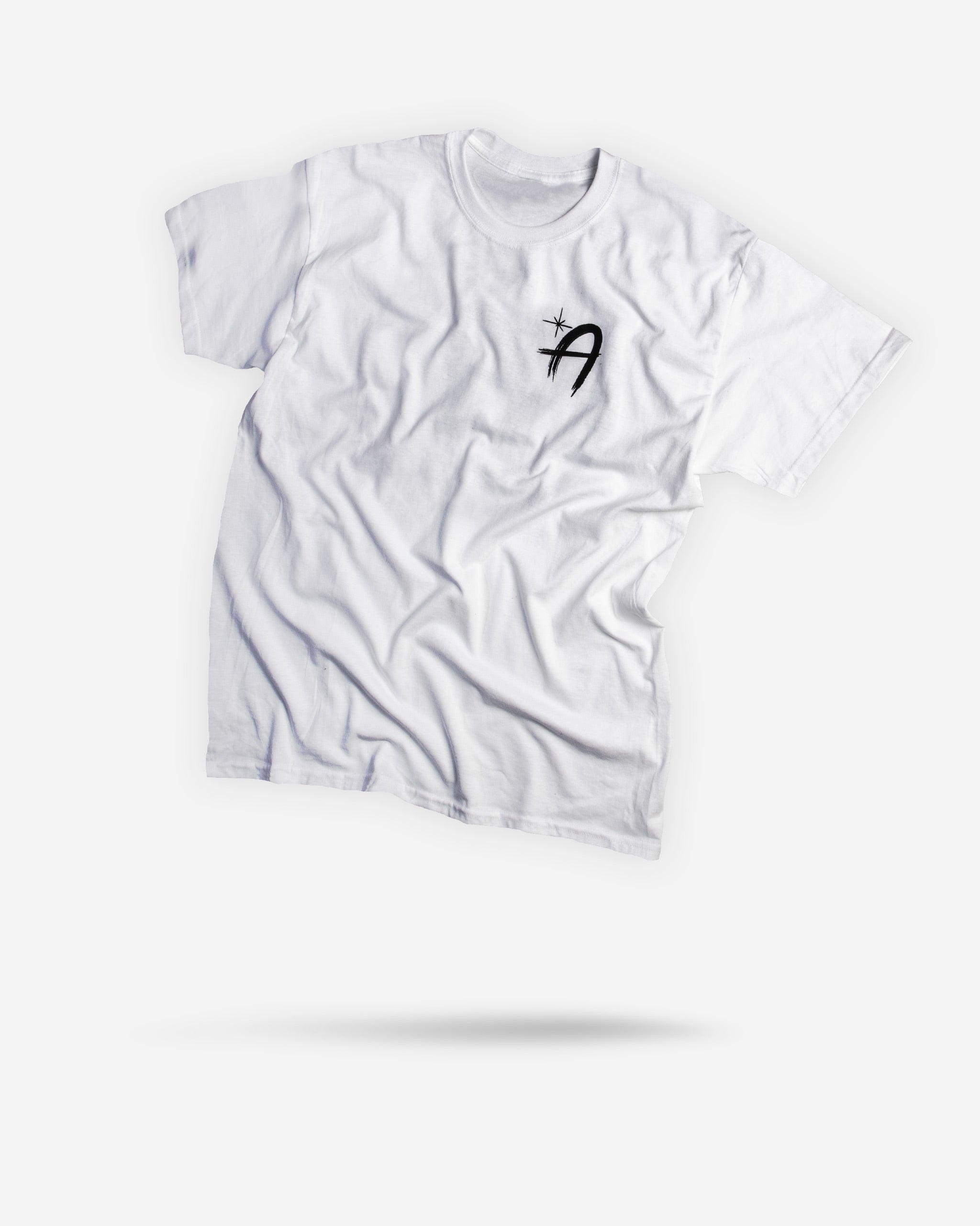Adam's White Brushed Logo T-Shirt