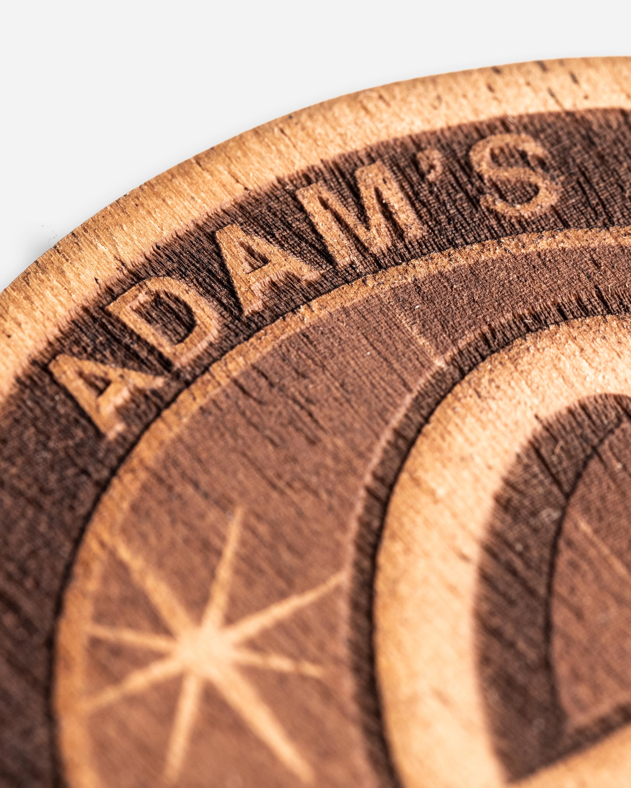 Adam's X Woodchuck Dark Wood Sticker