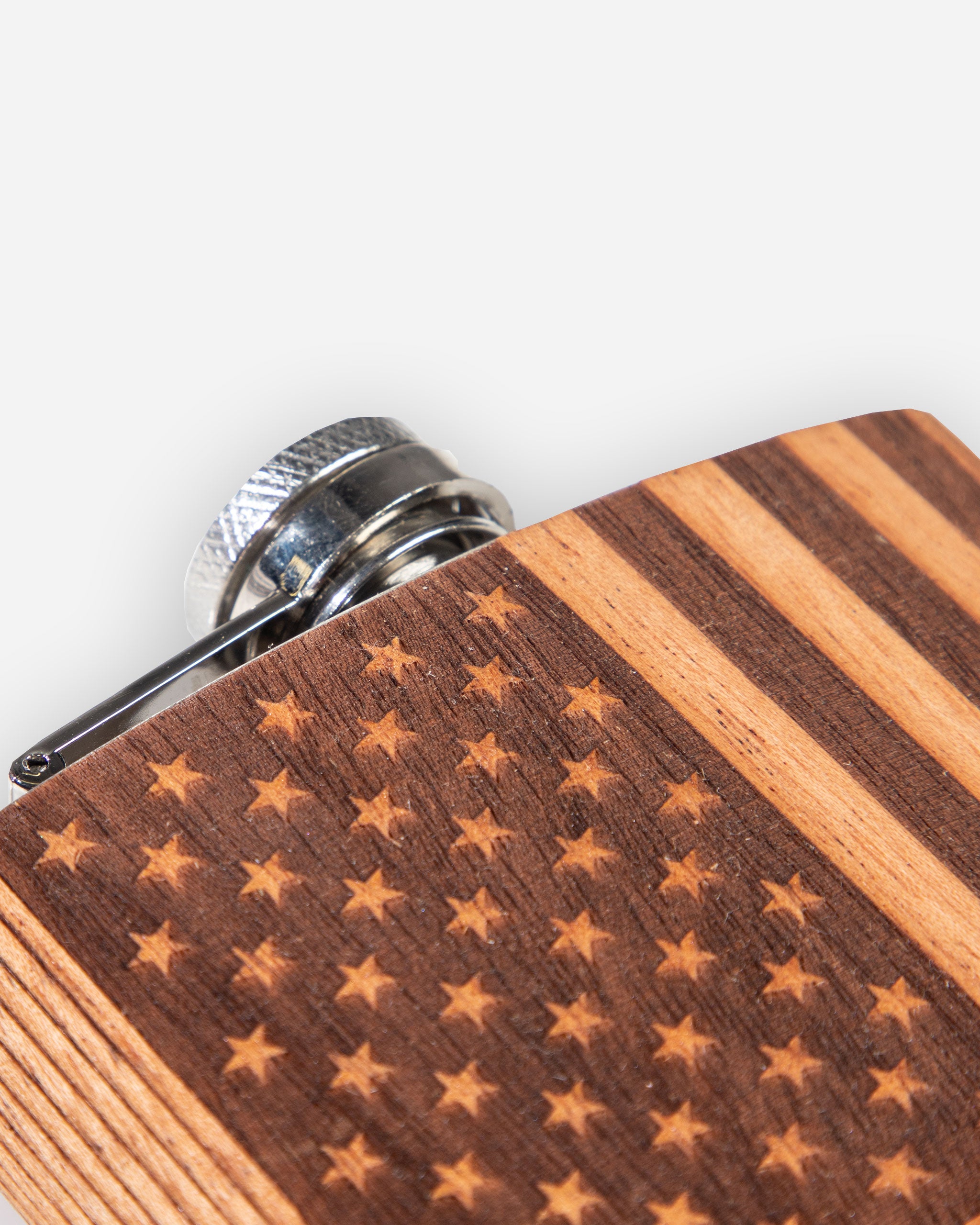 Adam's X Woodchuck American Flag Flask
