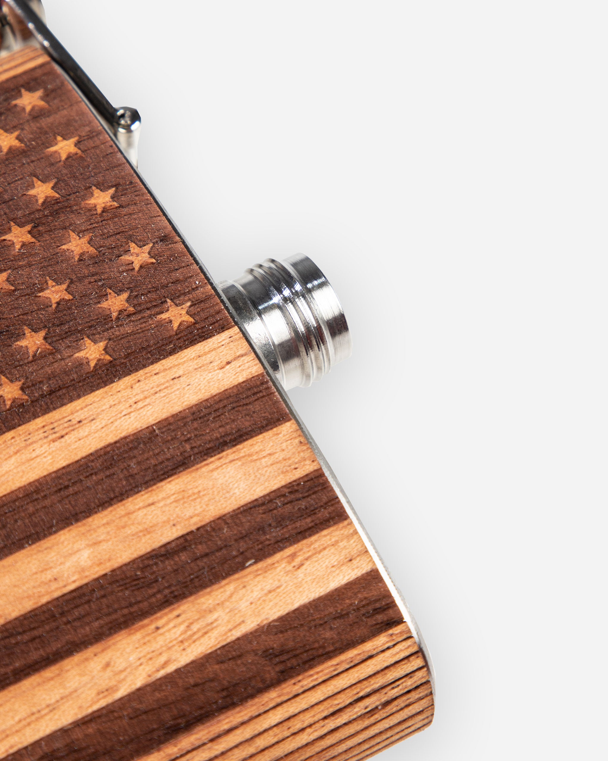 Adam's X Woodchuck American Flag Flask
