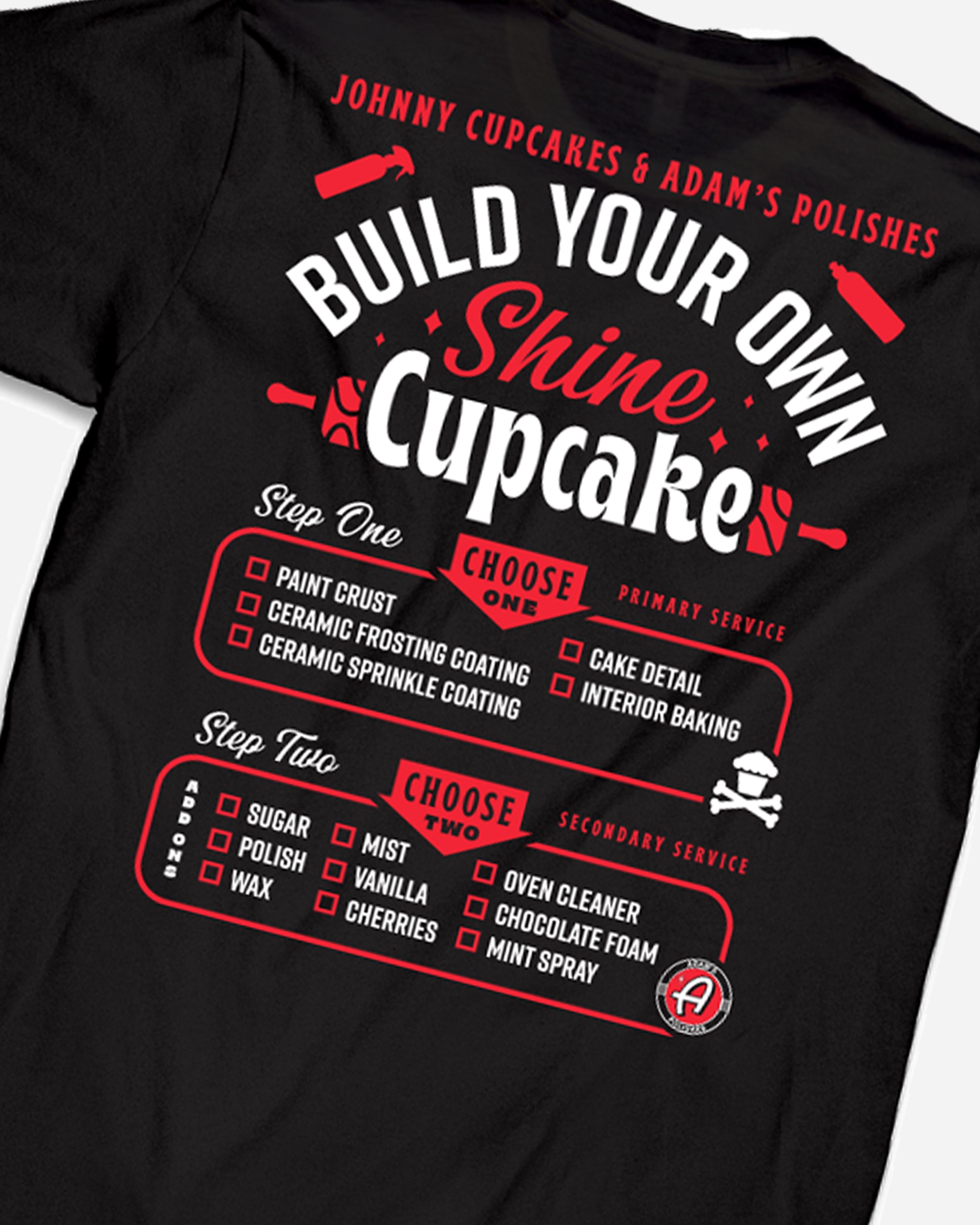 Adam's Polishes x Johnny Cupcakes Black Shine Chef T-Shirt