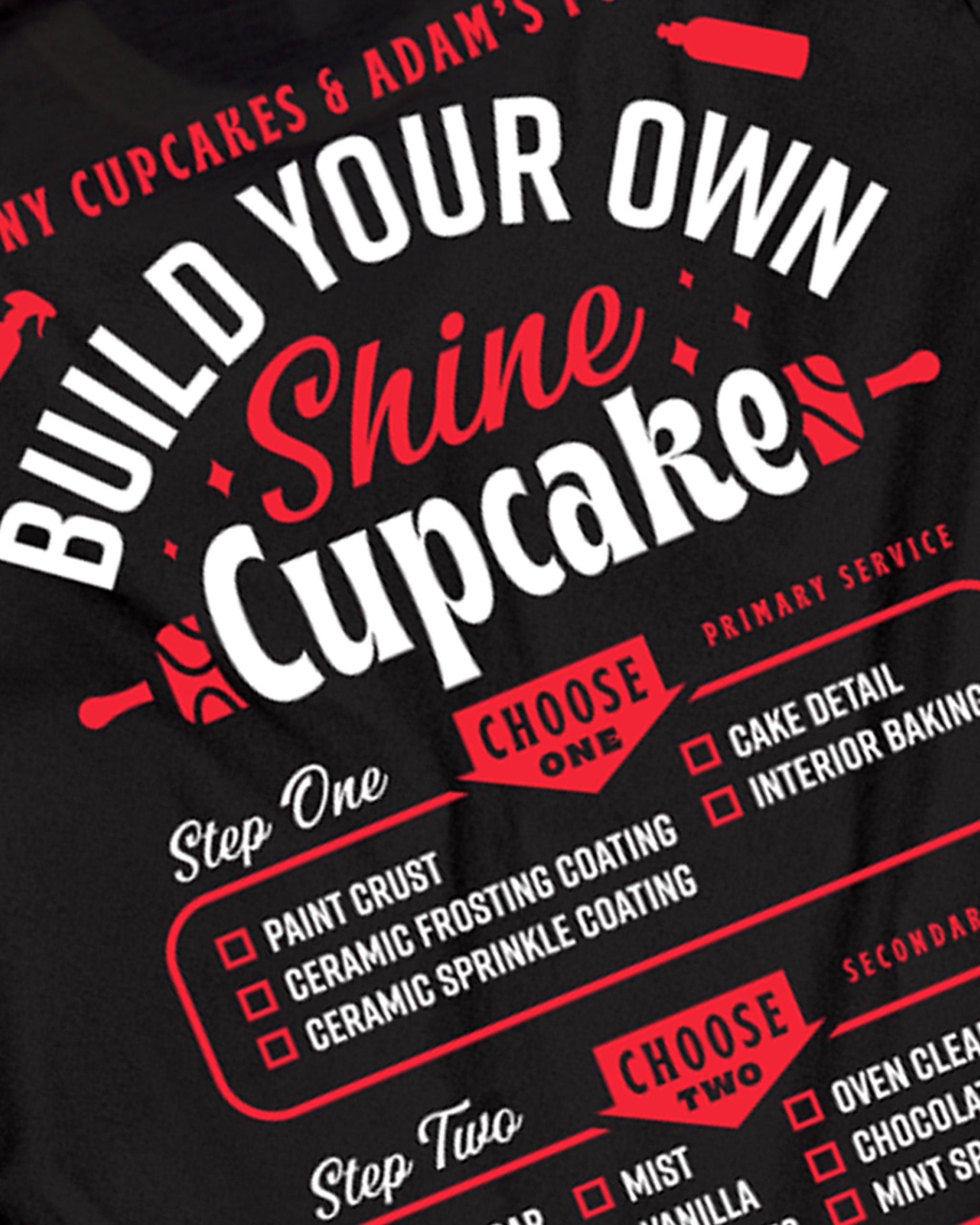 Adam's Polishes x Johnny Cupcakes Black Shine Chef T-Shirt