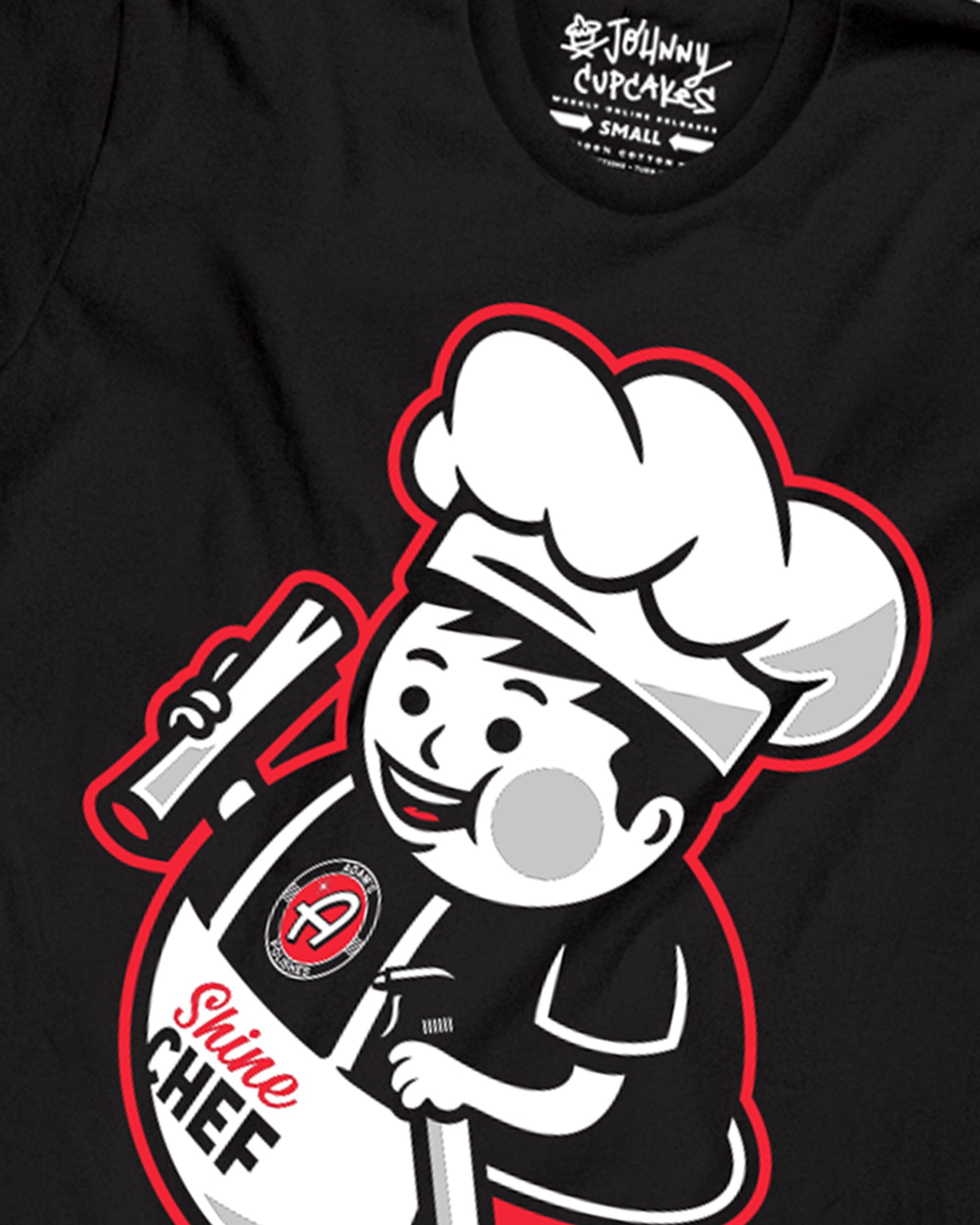 Adam's Polishes x Johnny Cupcakes Black Shine Chef T-Shirt