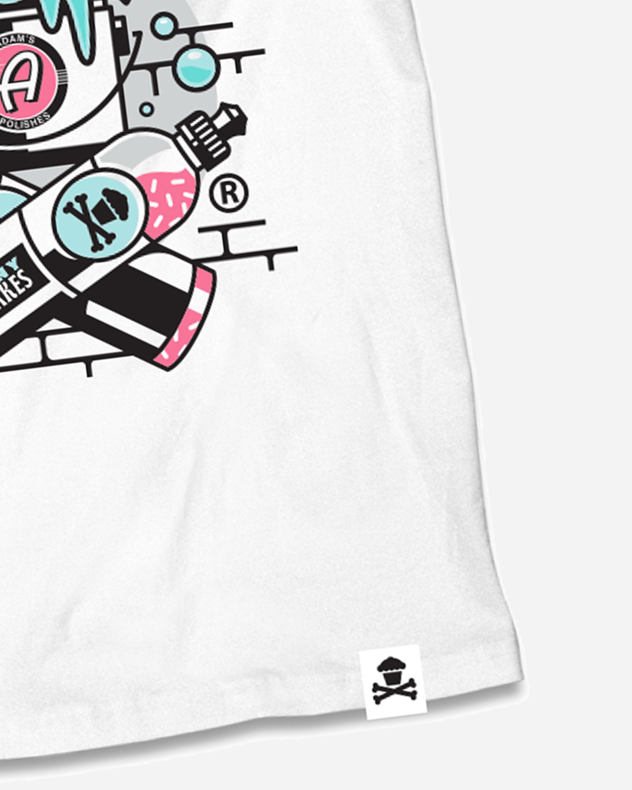 Adam's Polishes x Johnny Cupcakes White Cupcake T-Shirt