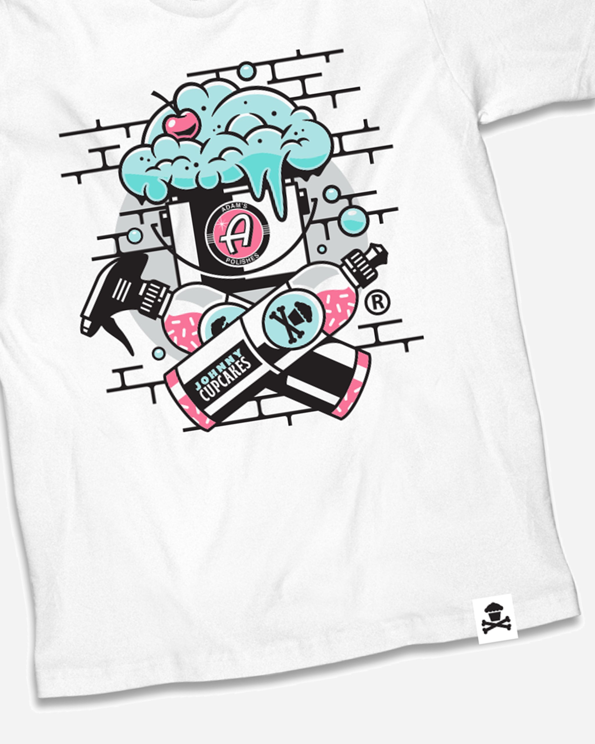 Adam's Polishes x Johnny Cupcakes White Cupcake T-Shirt