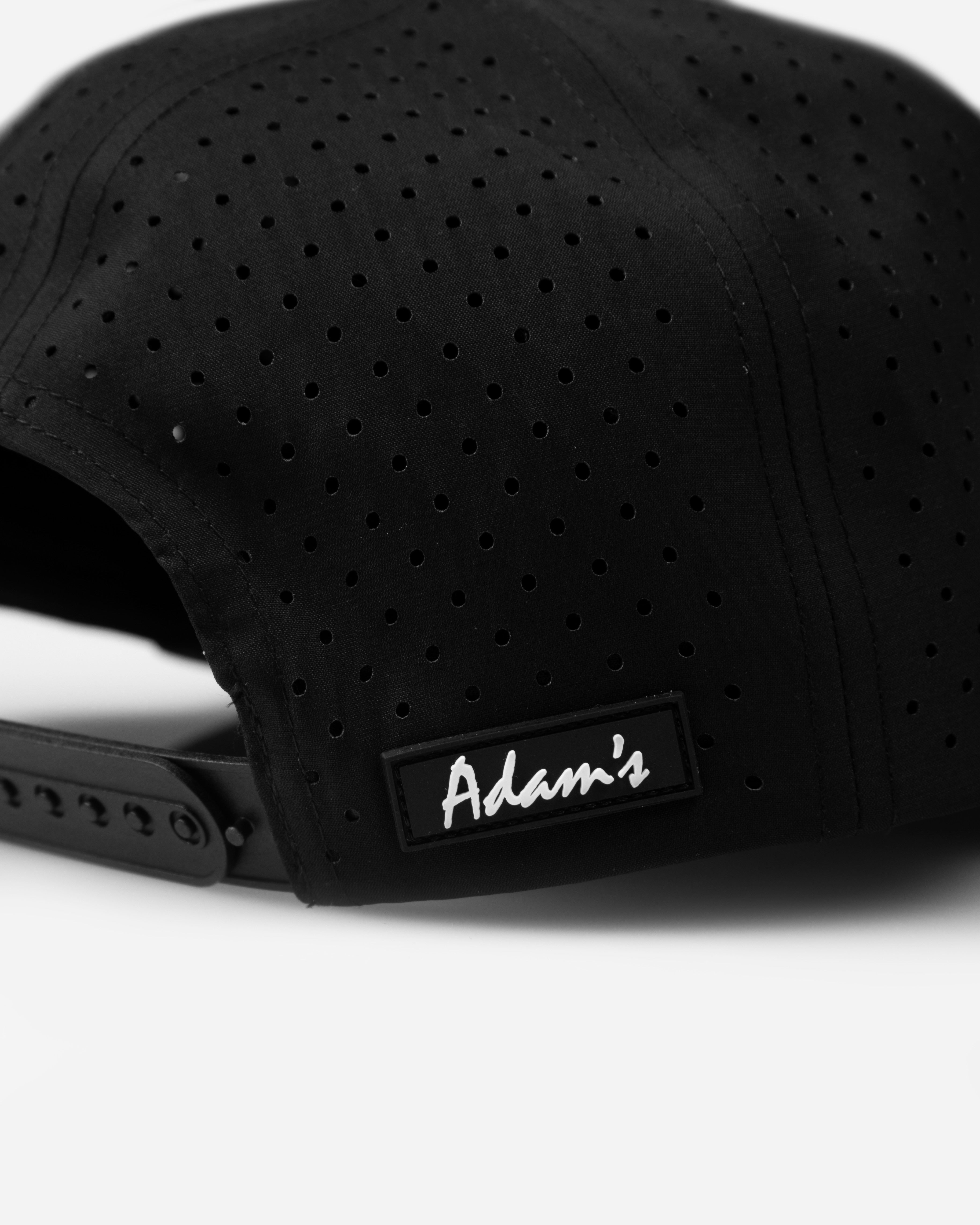 Adam's Performance Snapback Hat - Black & White