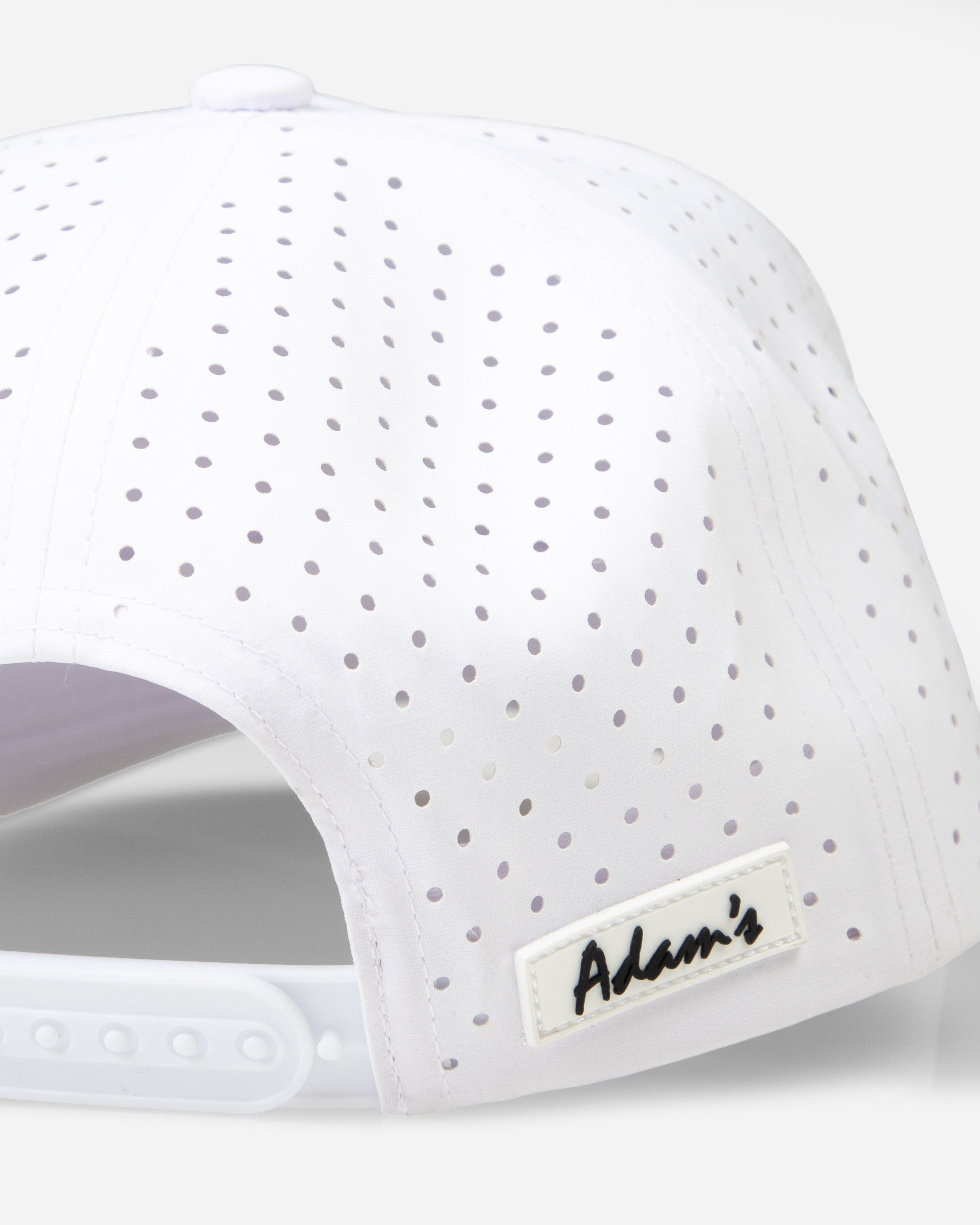 Adam's Performance Snapback Hat - White