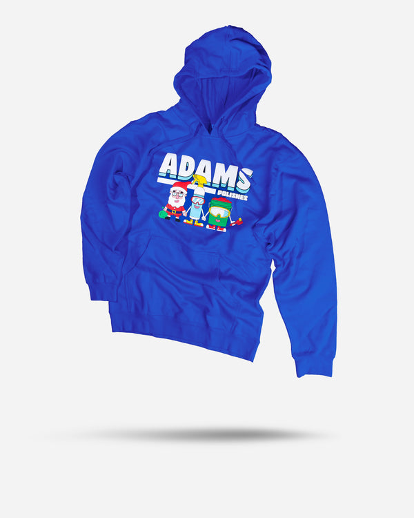 Adam's Holiday Characters Blue Hoodie 2023