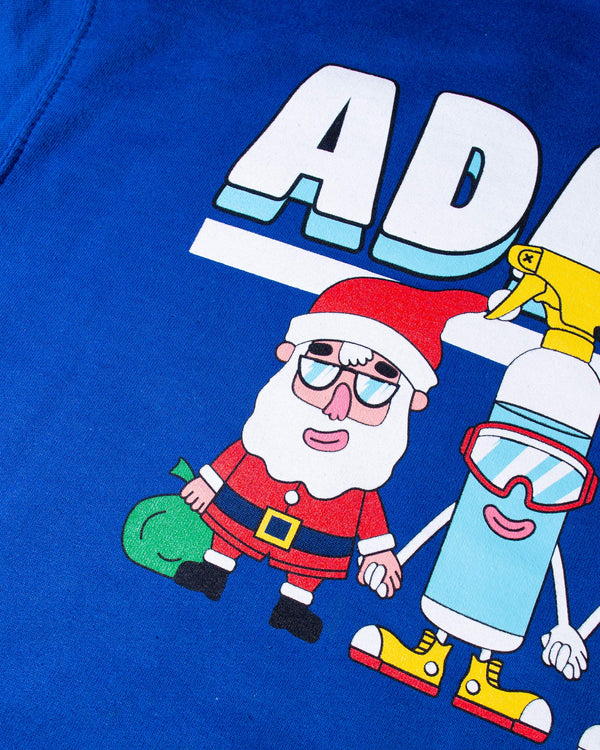 Adam's Holiday Characters Blue Hoodie 2023