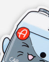 Adam's Cartoon Face Car Shampoo Gallon Sticker