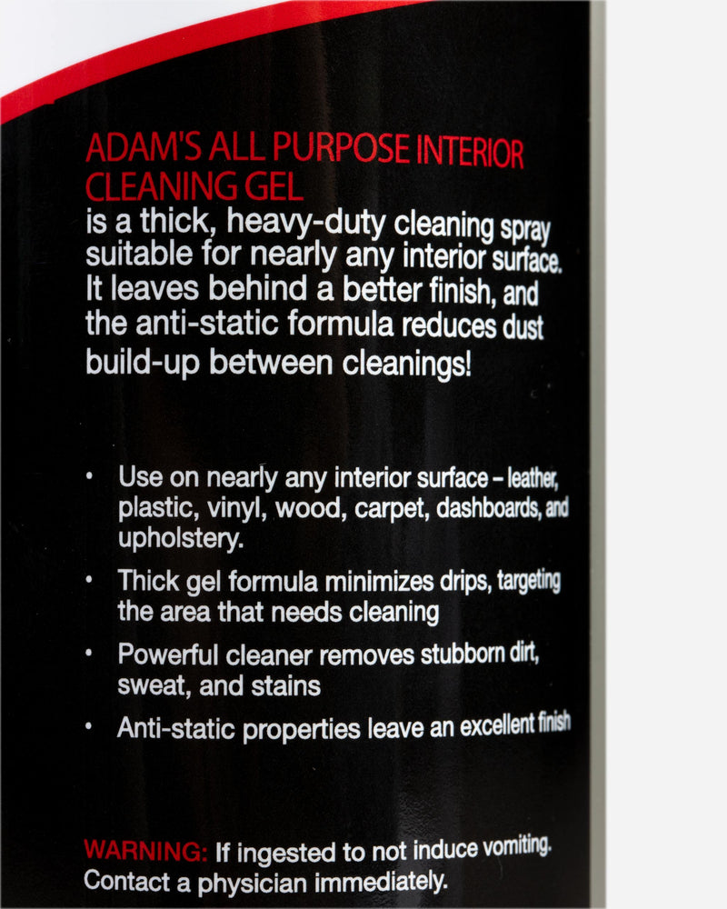 Adam's Polishes Total Interior Detailer | Car Care Interior Cleaning Eucalyptus Gal