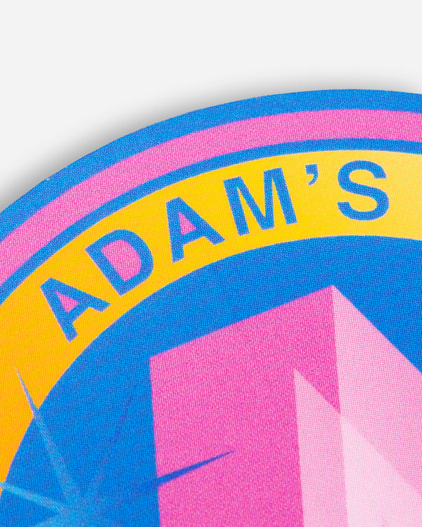 Adam's Blue Art Deco Sticker 3"